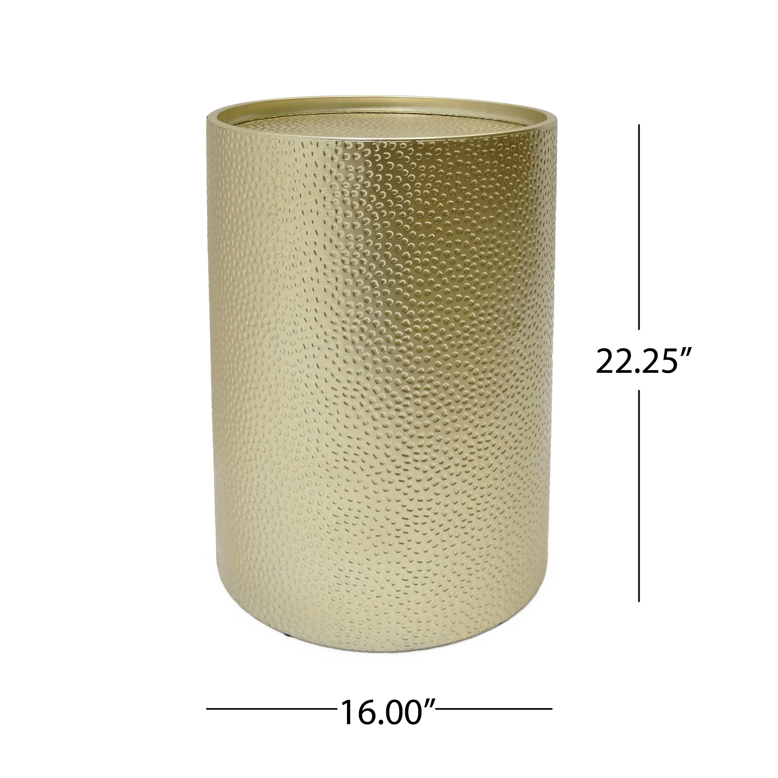 Kaylee Modern Round Hammered Iron Accent Table (2 Pack) - furnishings