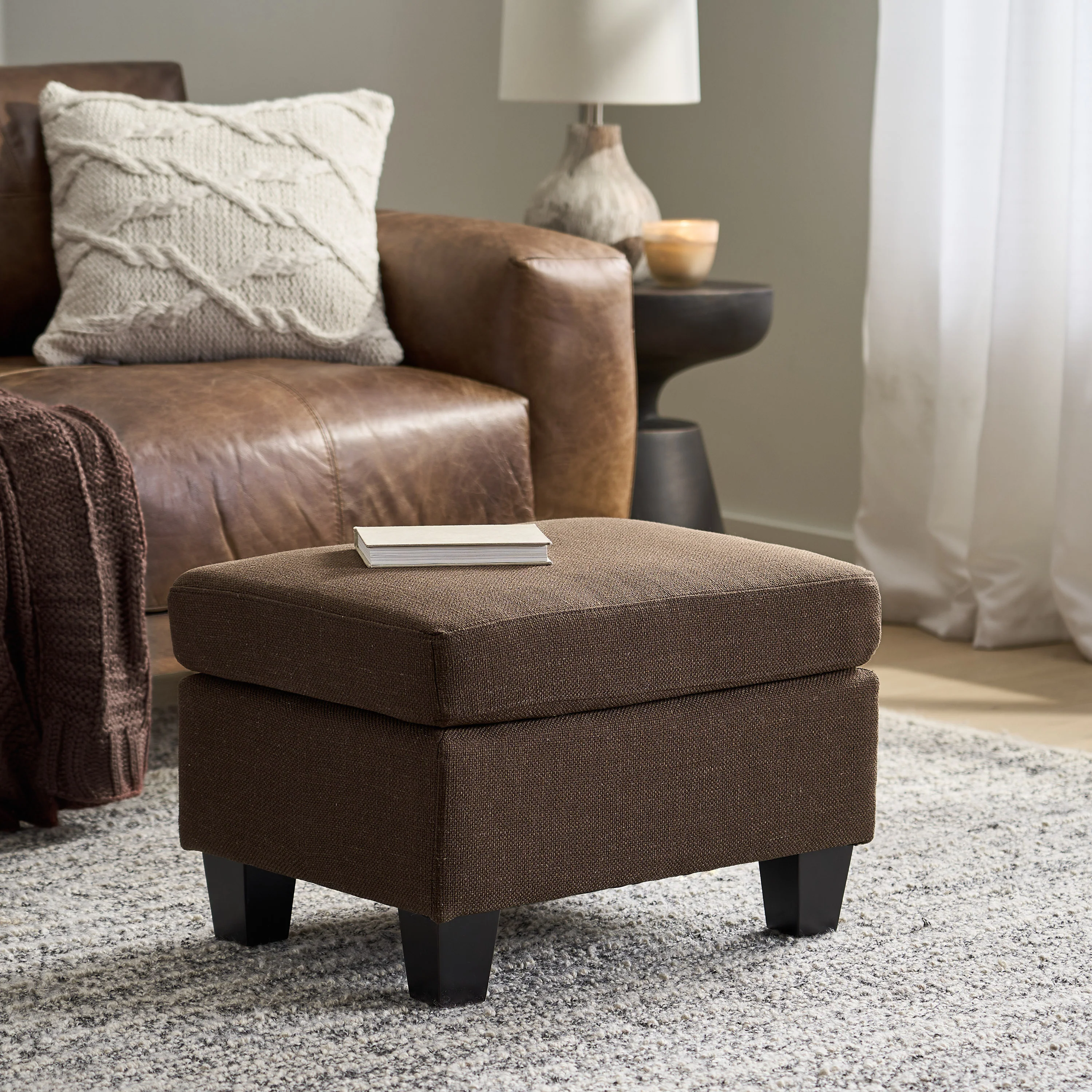 Christabel Fabric Ottoman Footstool - furnishings