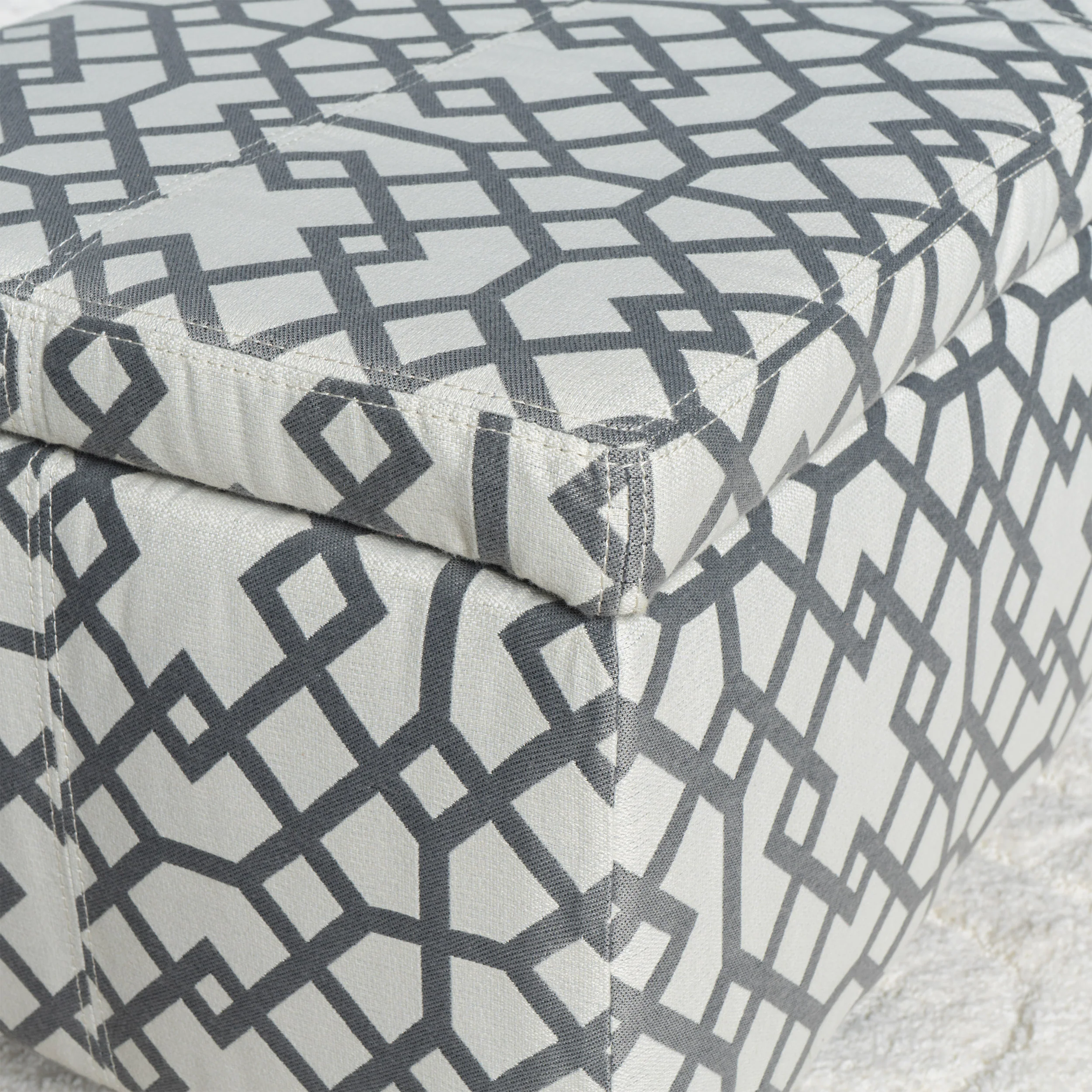 Clor Fabric Rectangle Storage Ottoman Bench - furnishings