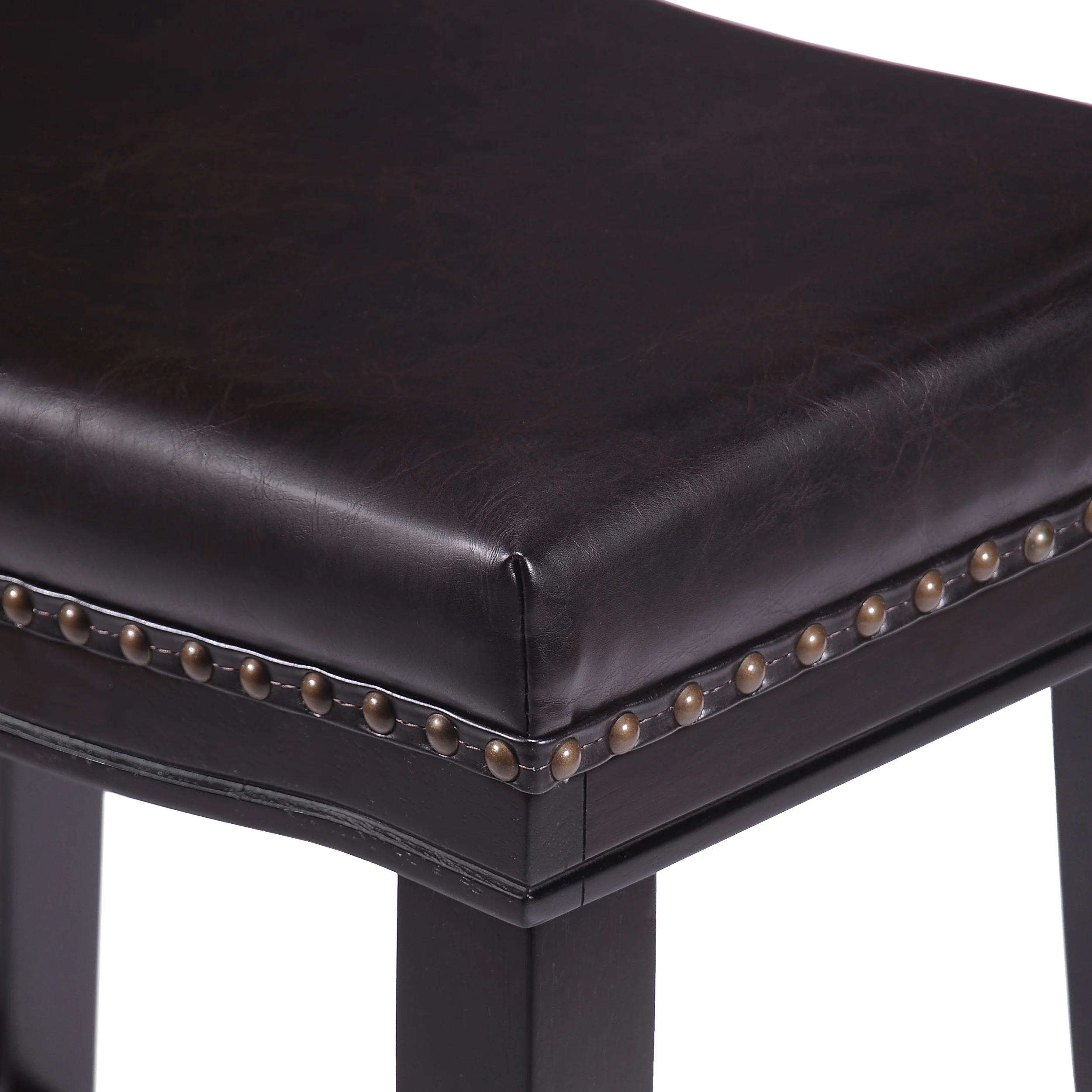 Cavalia 30-Inch Saddle Shaped Studded Rim Stool (Set of 2) - furnishings