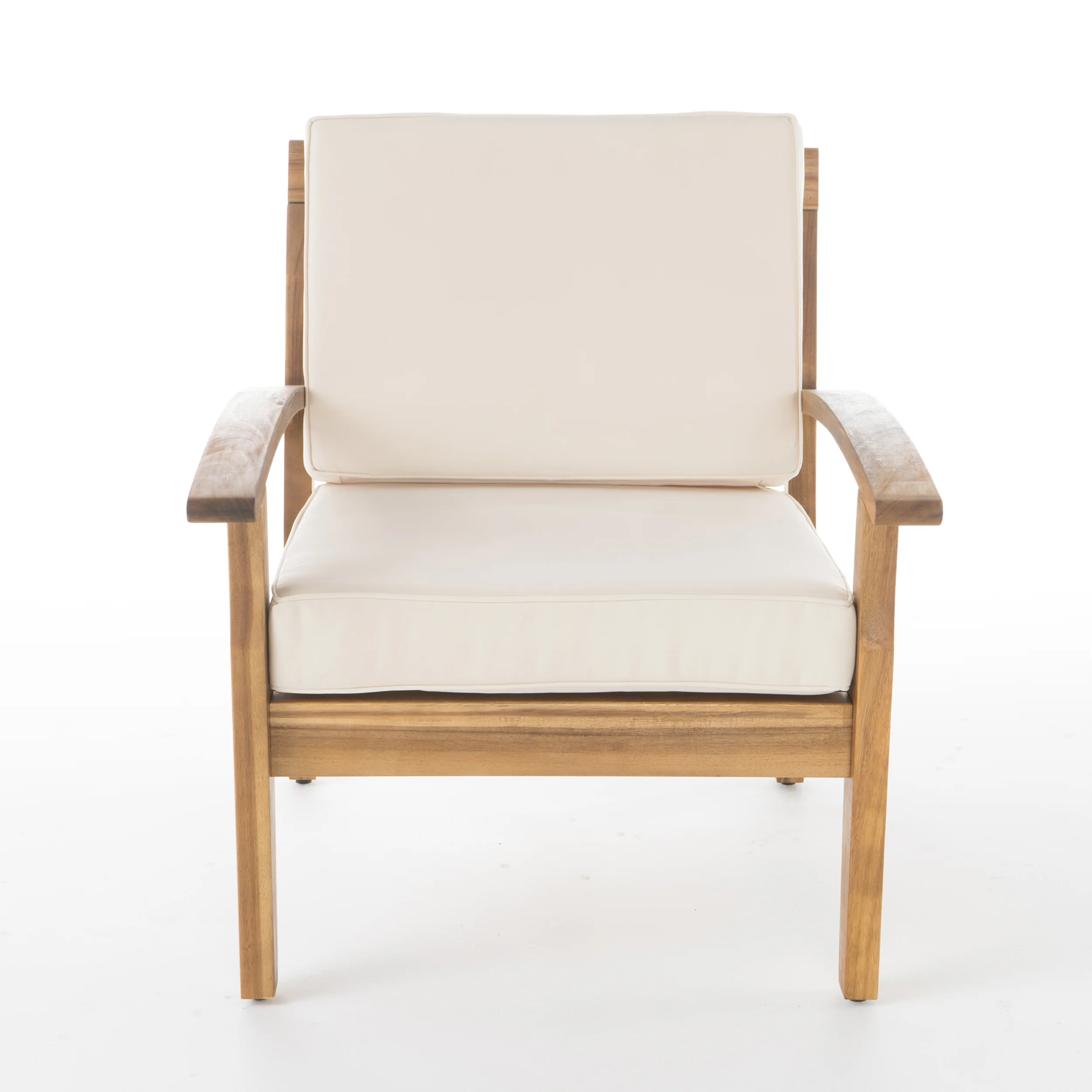 Peyton 4 Pc Acacia Wood Chat Set w/ Water Resistant Cushions - furnishings