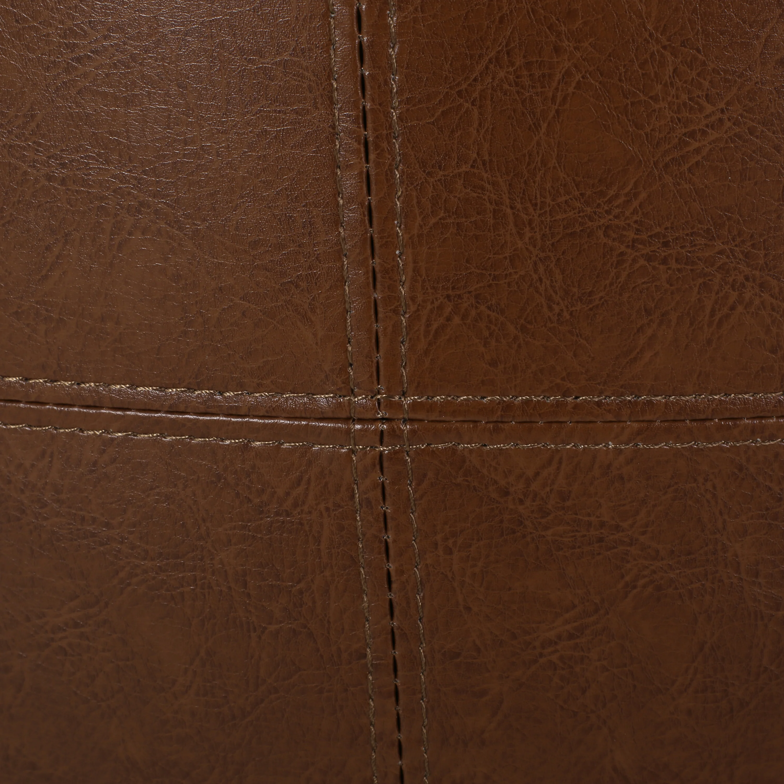 Dored Faux Leather Upholstered Ottoman - furnishings