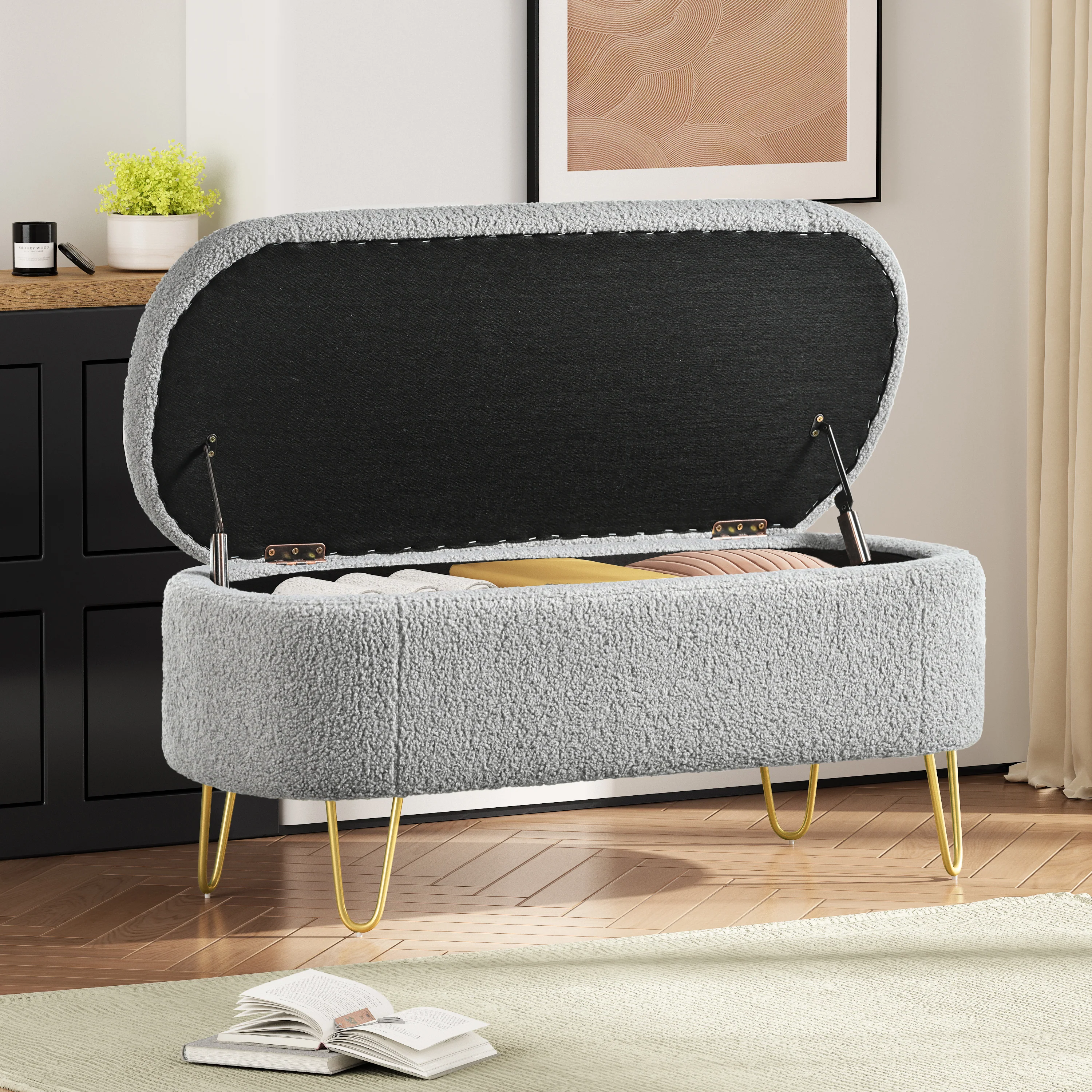 Rabiot Modern Fabirc Ottoman Bench - furnishings