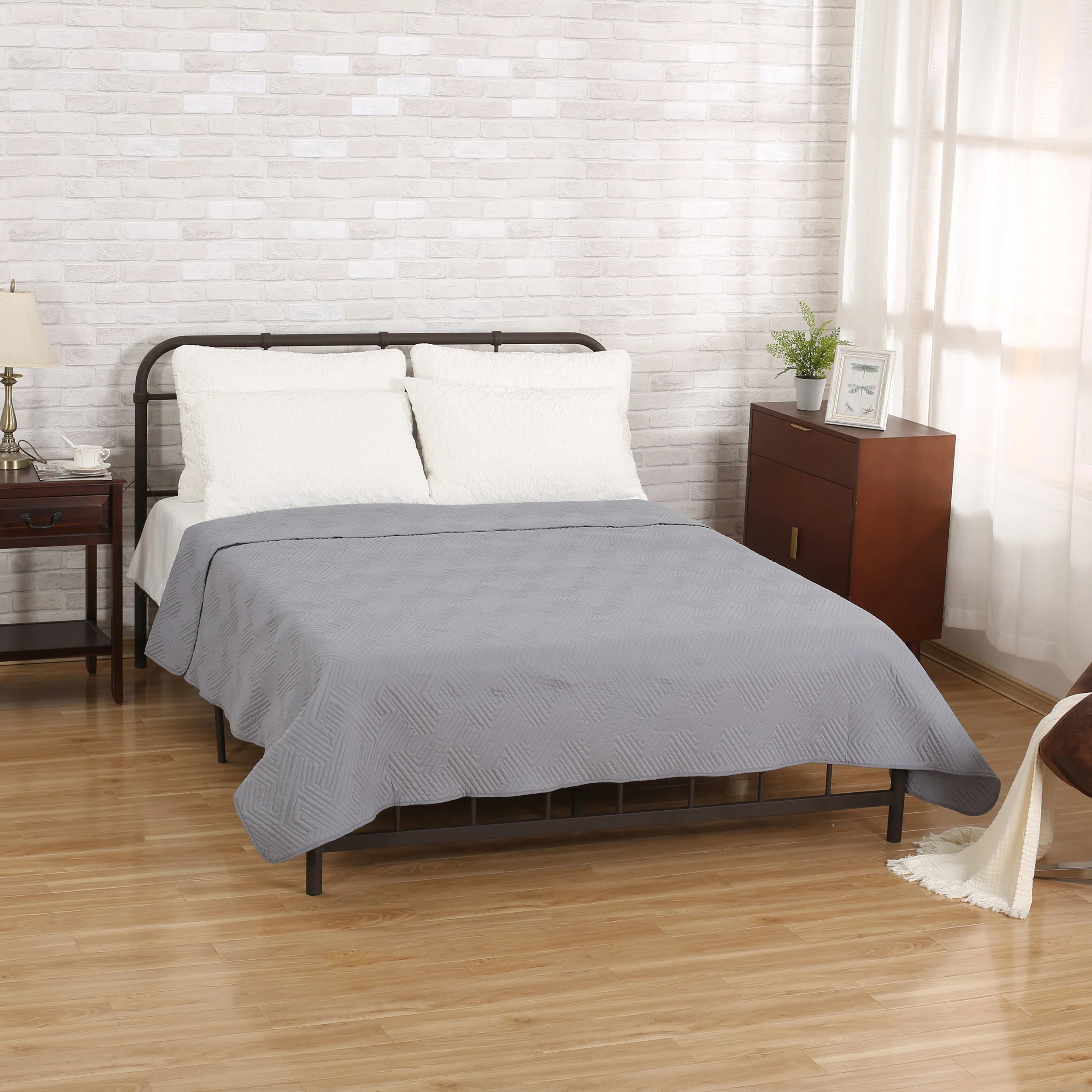 Cohen Double Bed Fabric Quilt - furnishings