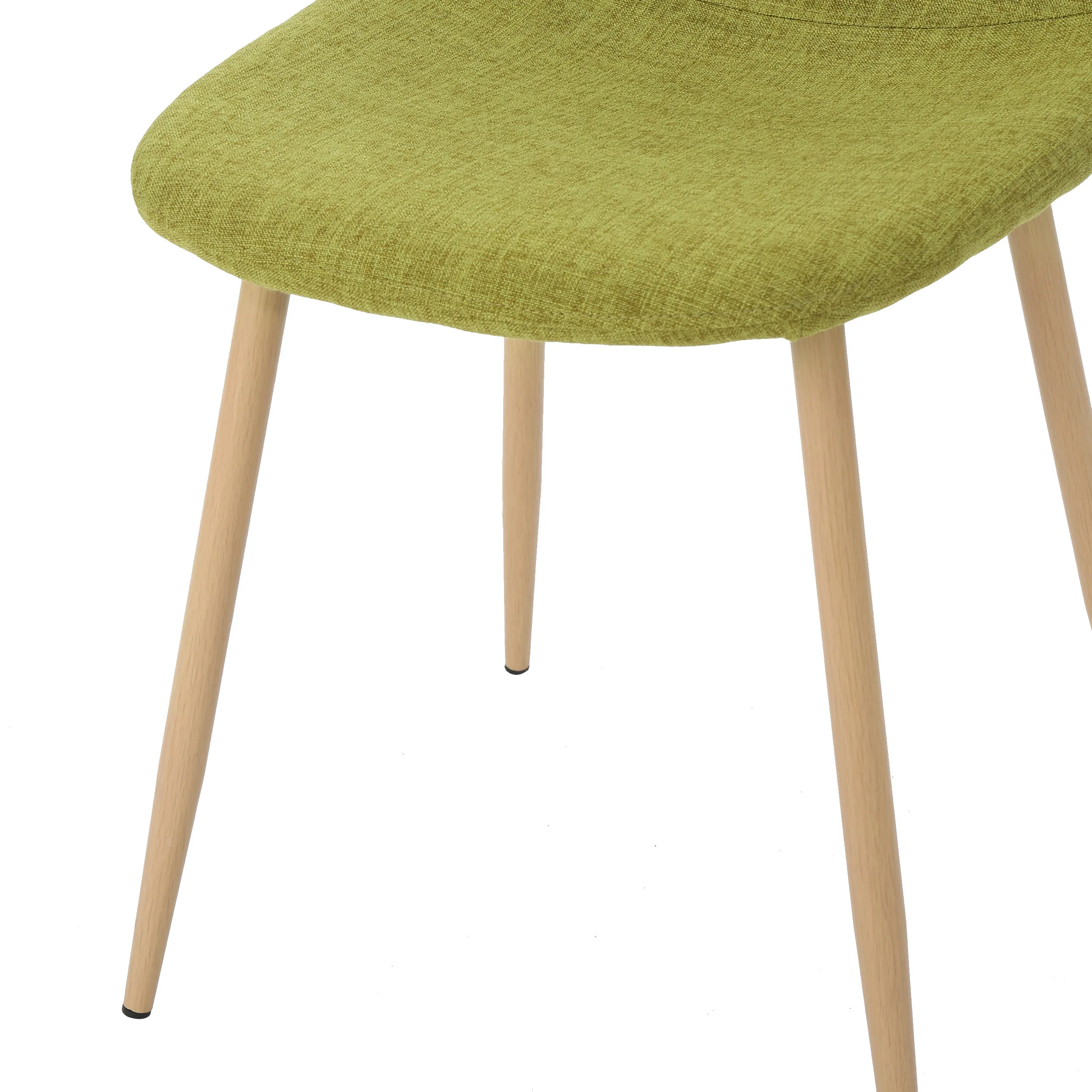 Resta Mid Century Fabric Dining Chairs with Wood Finished Metal Legs (Set of 2) - furnishings