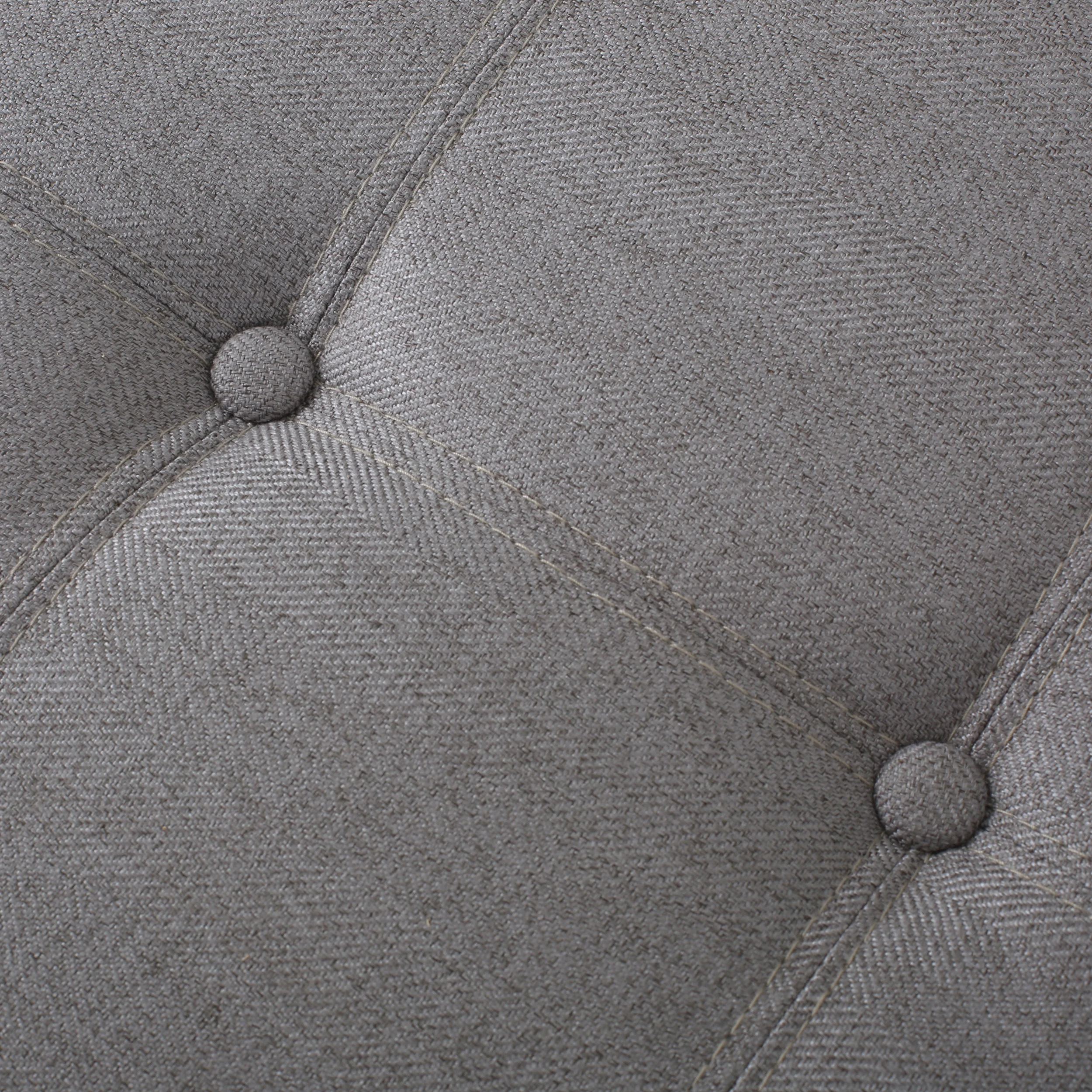 Etoney Mid-Century Modern Button Tufted Fabric Storage Ottoman Bench - furnishings