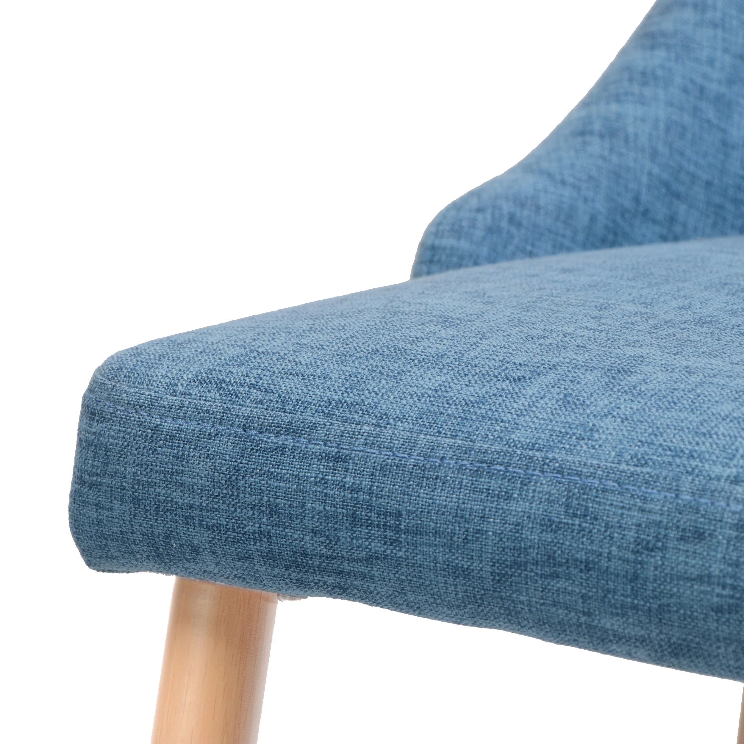 Soloman Mid Century Fabric Dining Chairs with Wood Finished Legs - Set of 2 - furnishings