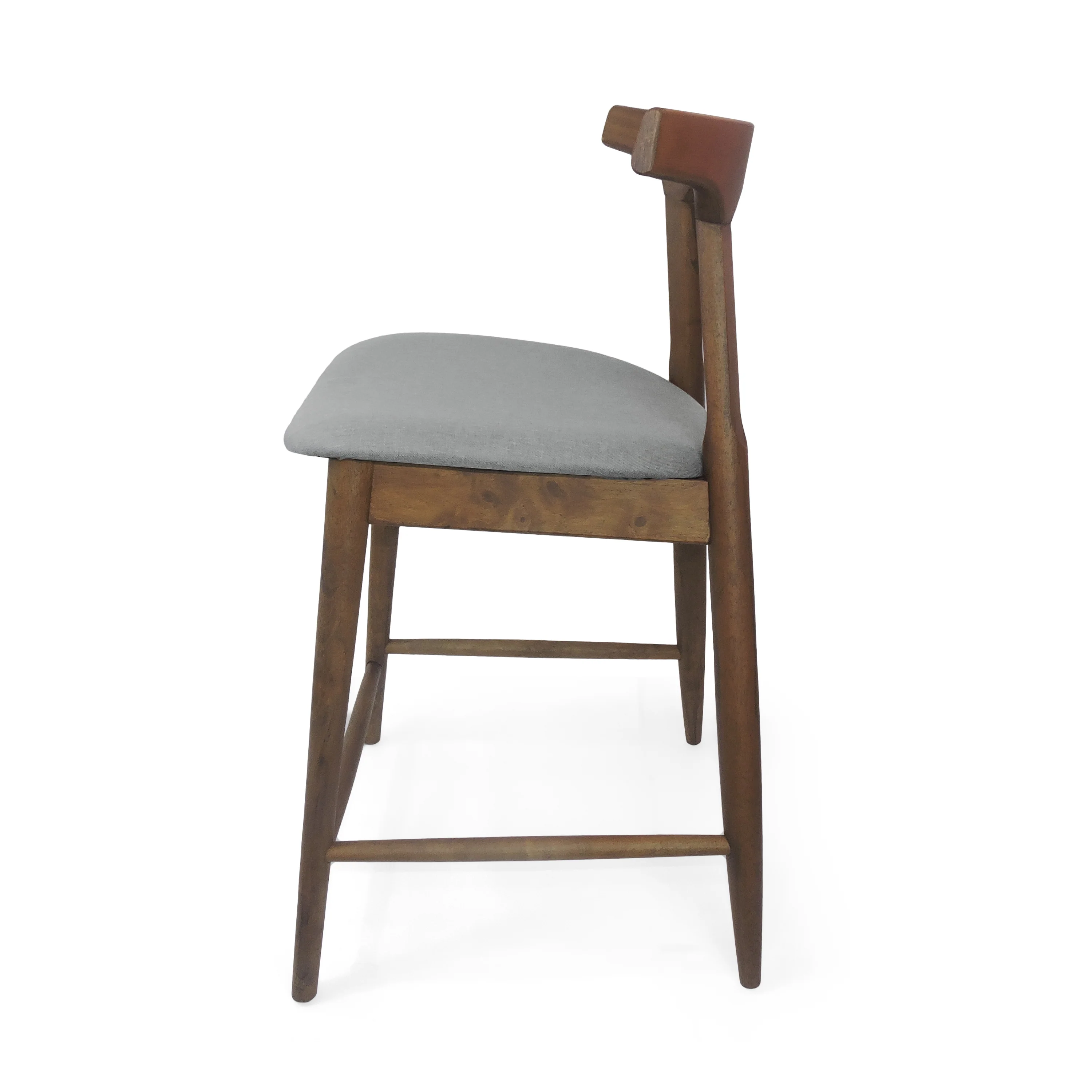 Annett Mid Century Modern Fabric Upholstered Wood 24.5 Inch Counter Stools (Set of 2) - furnishings