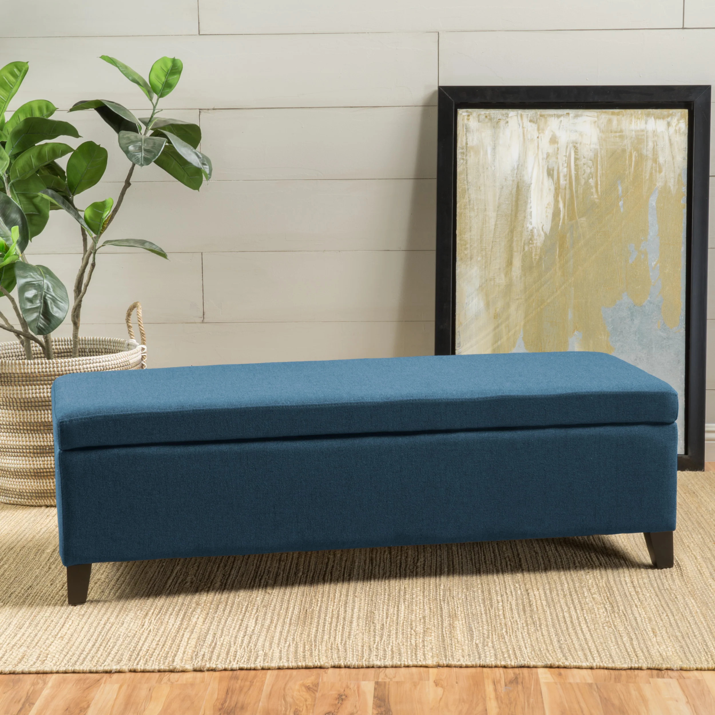 Annis Rectangle Fabric Storage Ottoman Bench - furnishings