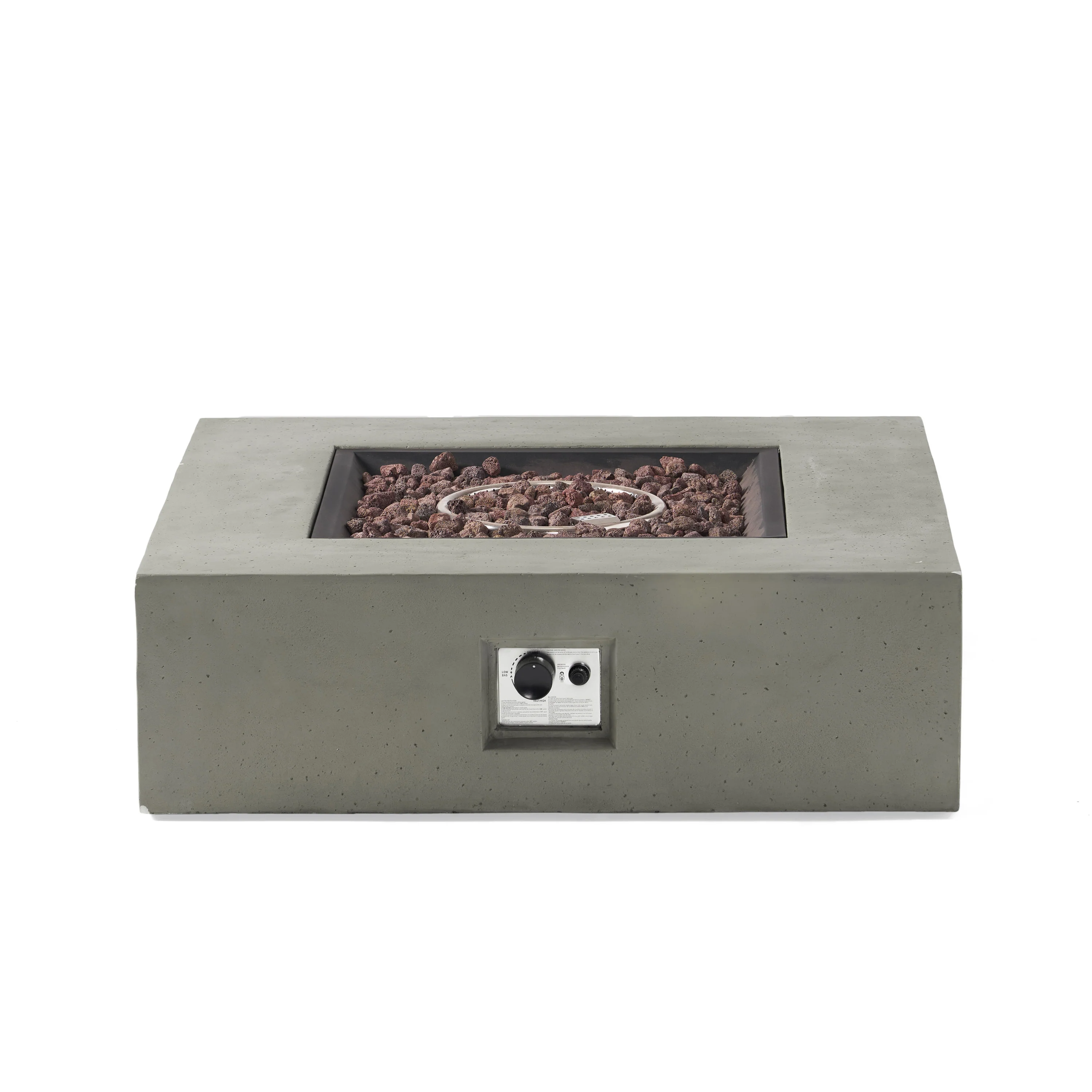 Hearth Square 50K BTU Outdoor Propane Fire Pit Table - furnishings