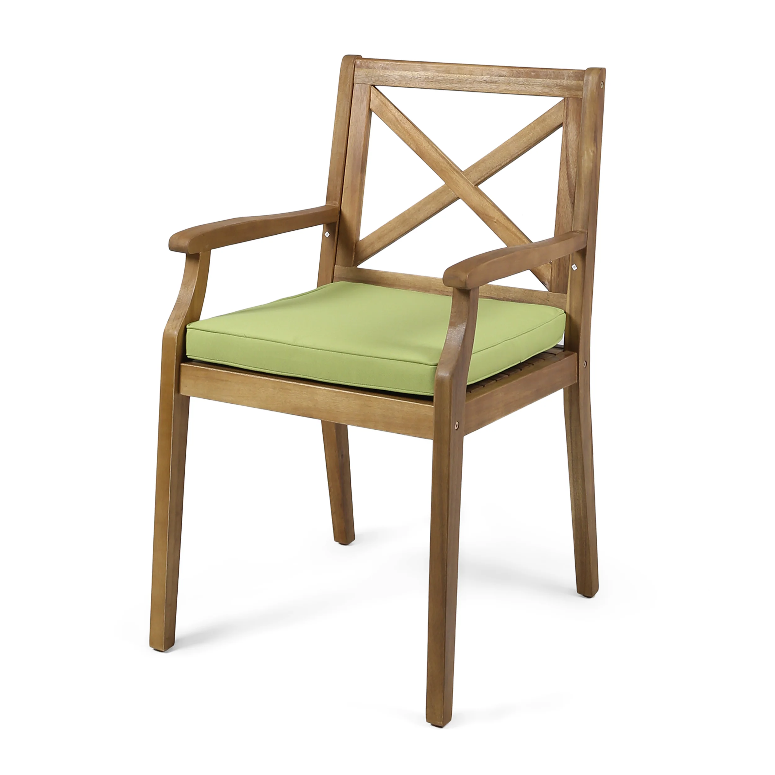 Nolan Outdoor 7-Piece Acacia Wood and Iron Dining Set - furnishings