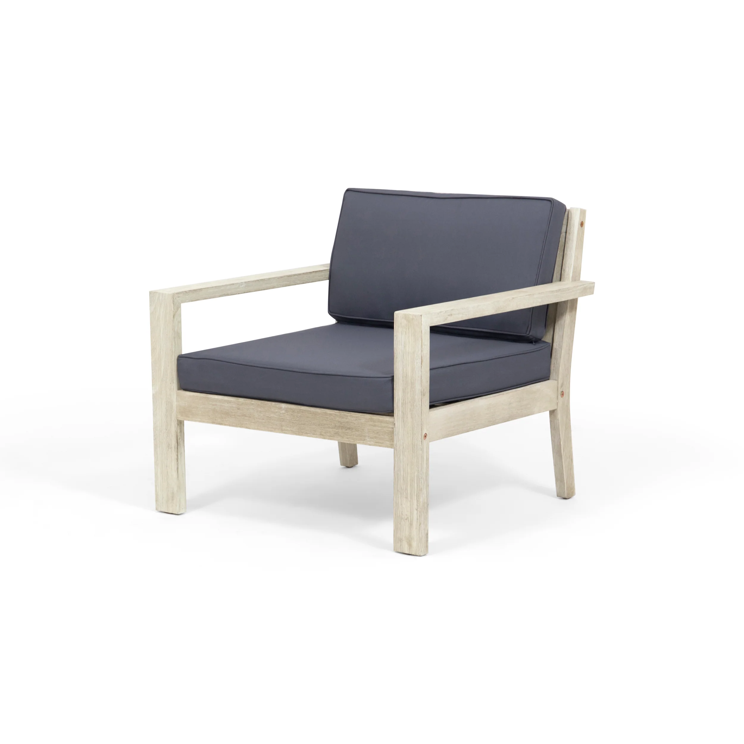 Dominic Outdoor 4 Seater Acacia Wood Chat Set with Cushions - furnishings