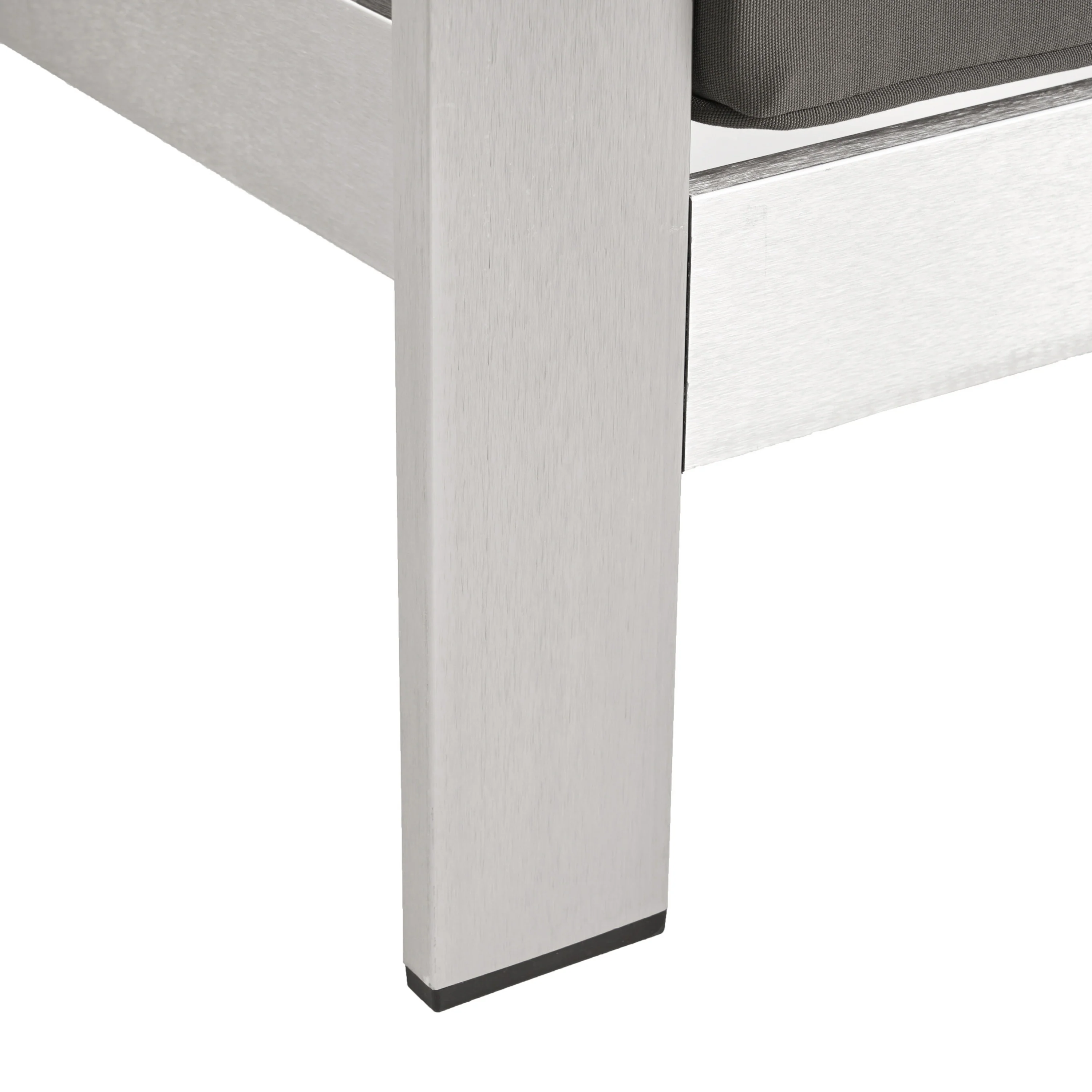 Yolanda Coral Outdoor 4 Seater Aluminum Chat Set with Side Table - furnbro