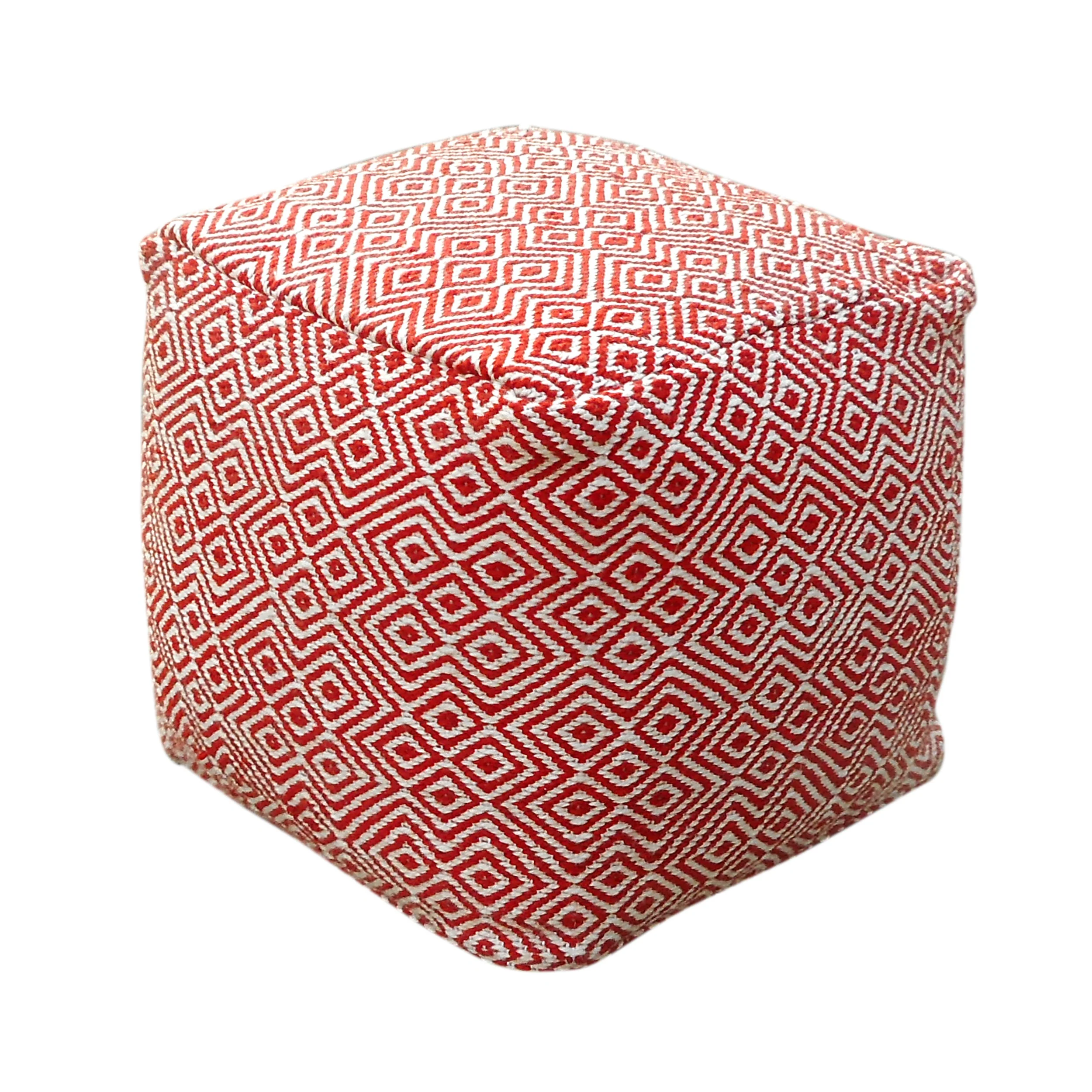 Alston Outdoor Handcrafted Boho Water-Resistant Pouf - furnishings