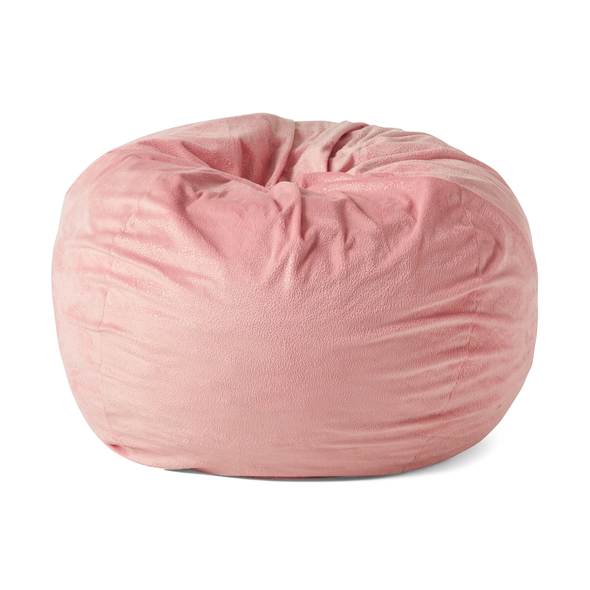 Eladio Modern Glam 3 Foot Velvet Bean Bag with Sparkles - furnishings