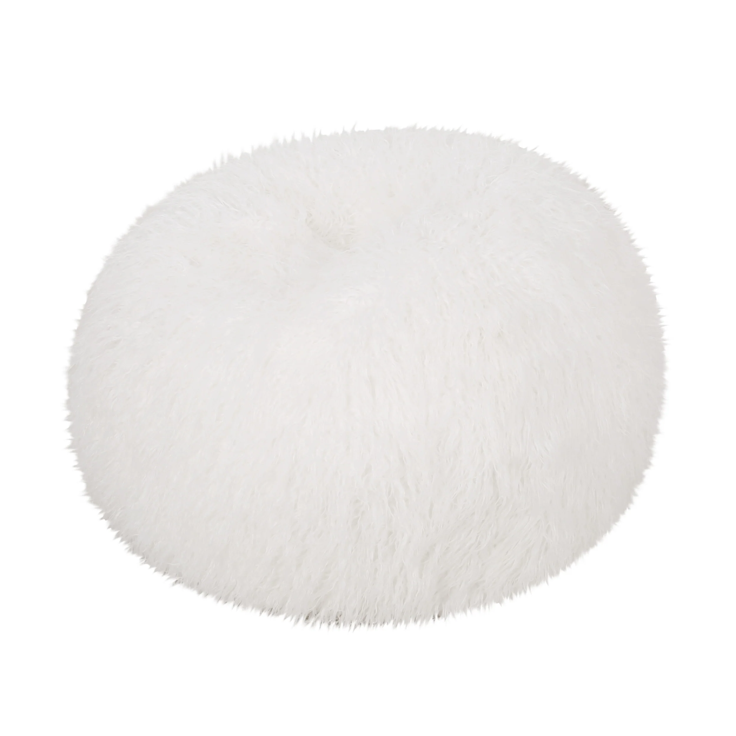 Dundas Modern Glam 3 Foot Faux Fur Bean Bag - furnishings