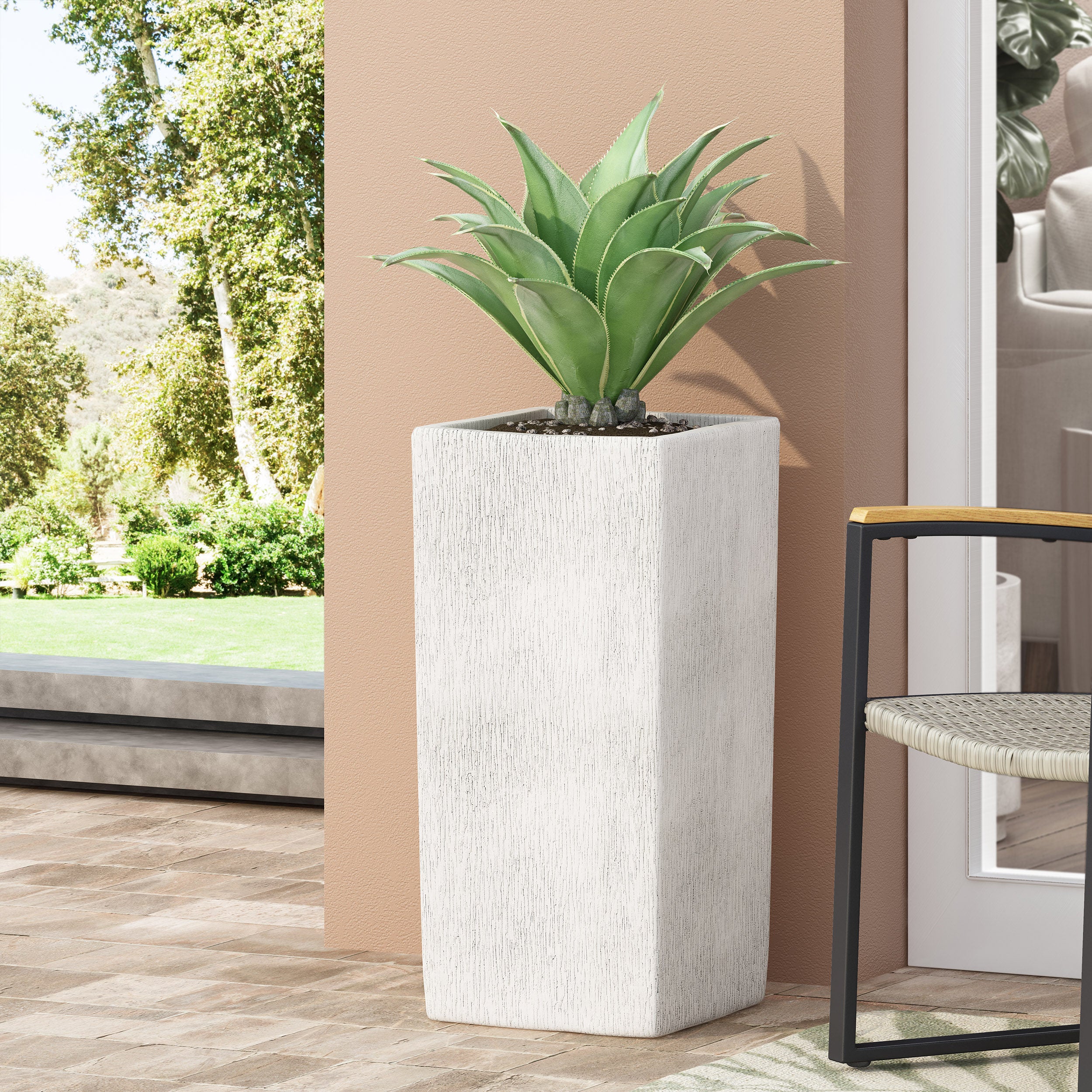 Severino Outdoor Cast Stone Planter - furnishings
