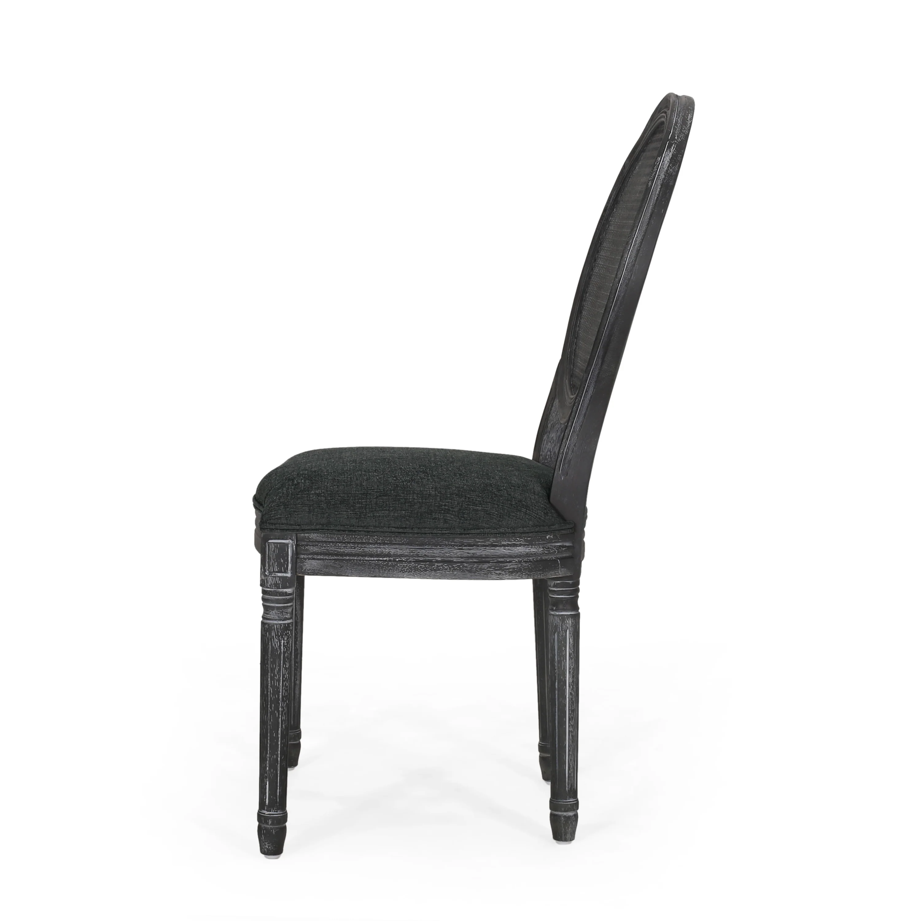 Lintz French Country Wood and Cane Upholstered Dining Chair, Set of 2 - furnishings