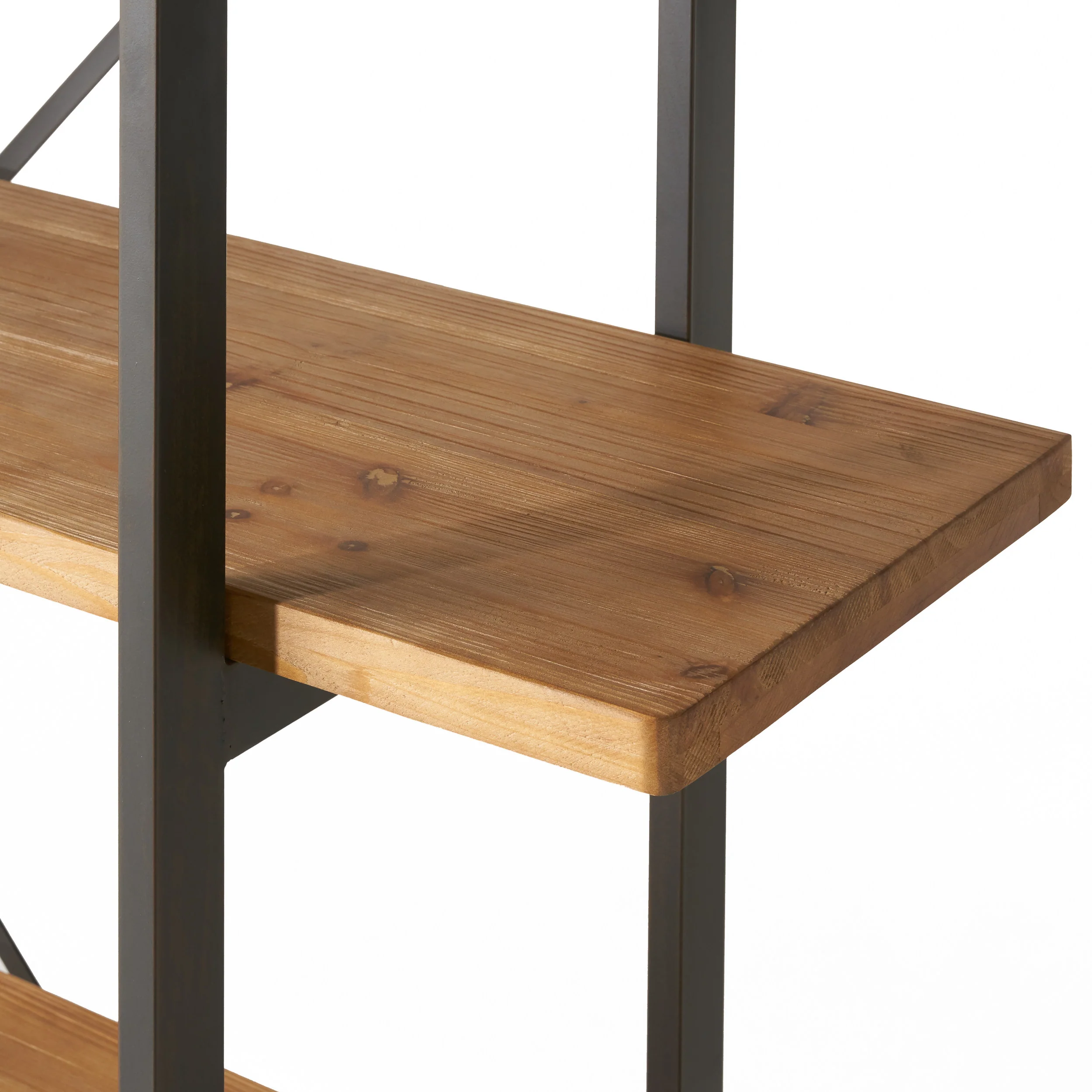 Elizabeth Industrial 4 Shelf Firwood Bookcase - furnishings