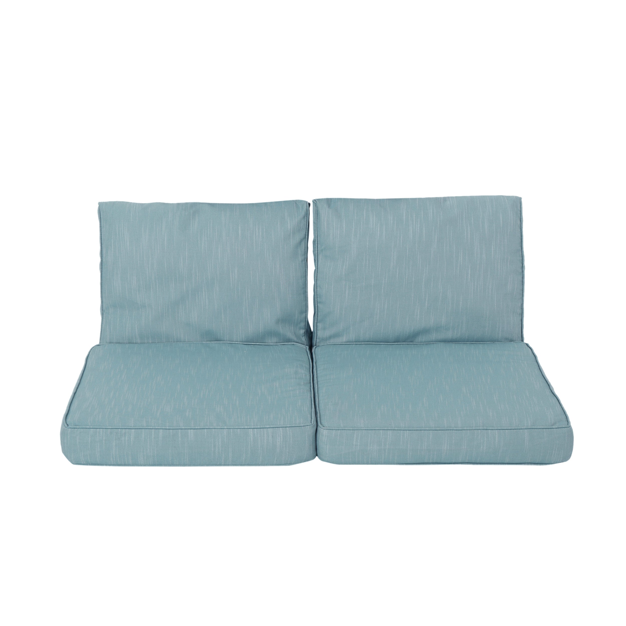 Atiyah Outdoor Water Resistant Fabric Loveseat Cushions with Piping - furnishings
