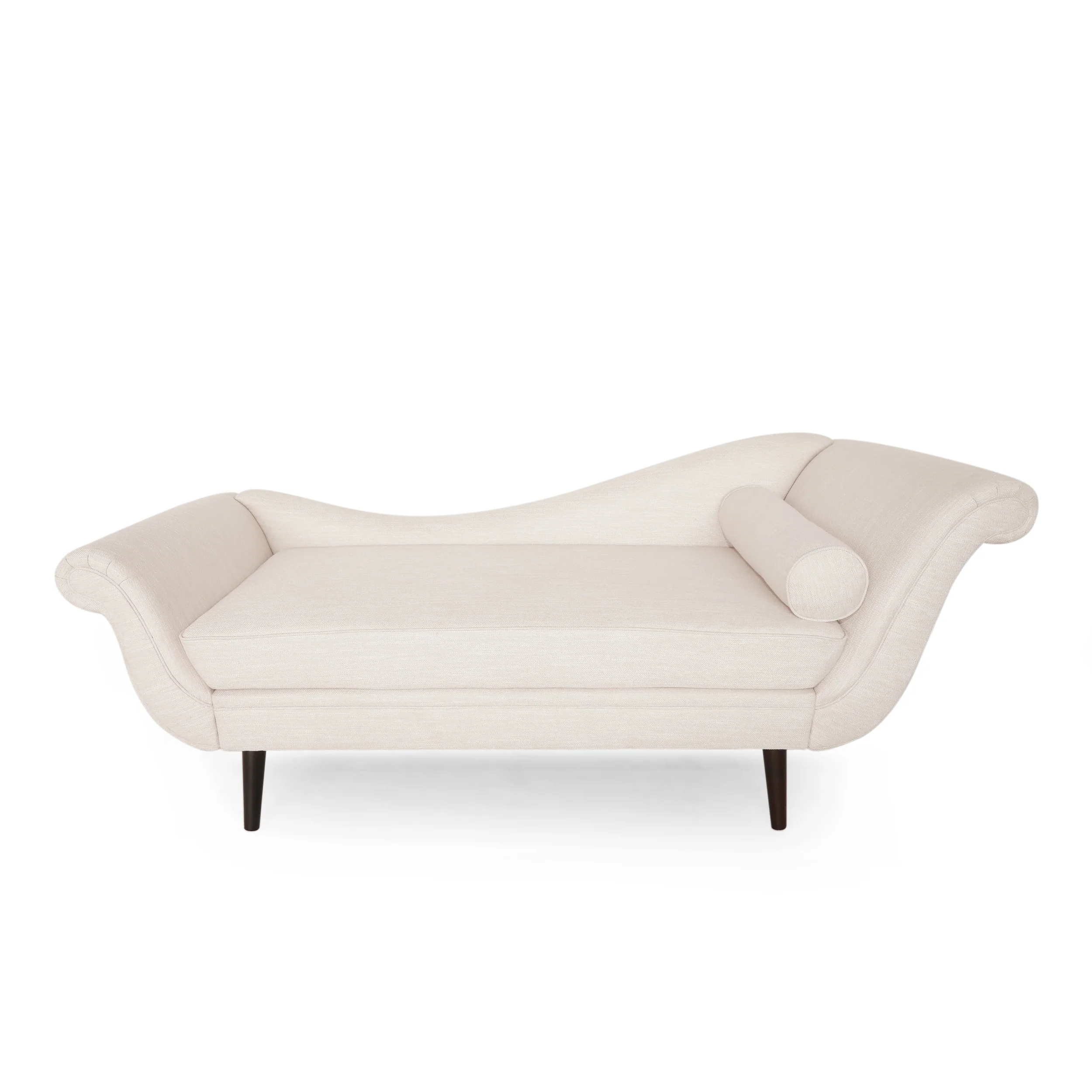 Jakyrah Contemporary Chaise Lounge with Scroll Arms - furnishings