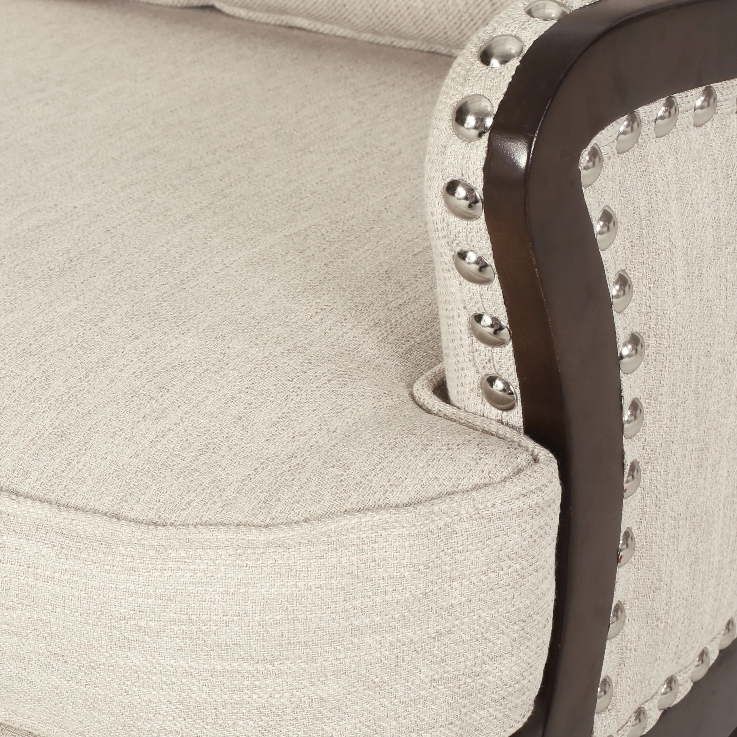 Jett Contemporary Upholstered Accent Chair with Nailhead Trim - furnishings