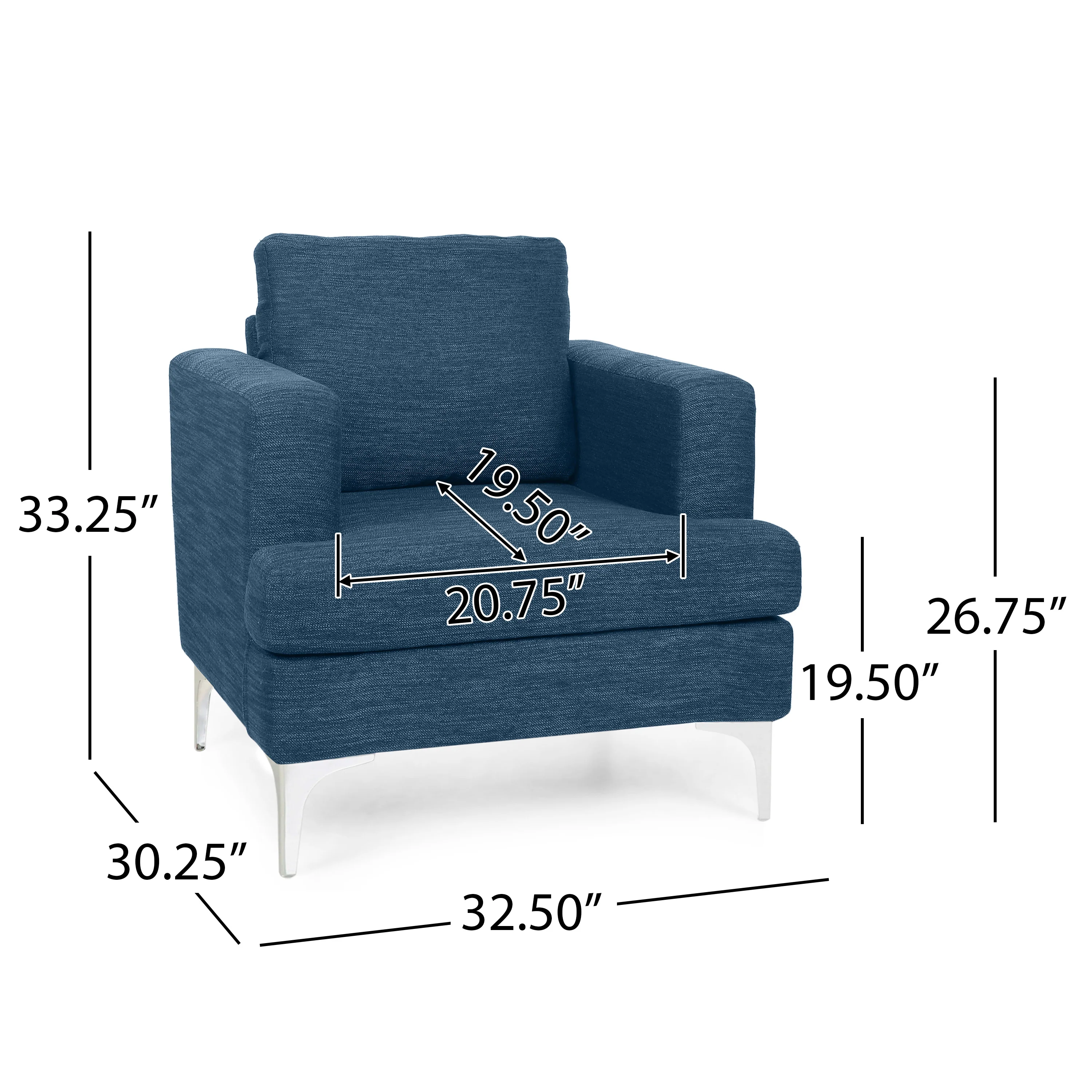 Vue Modern Fabric Upholstered Club Chair - furnishings