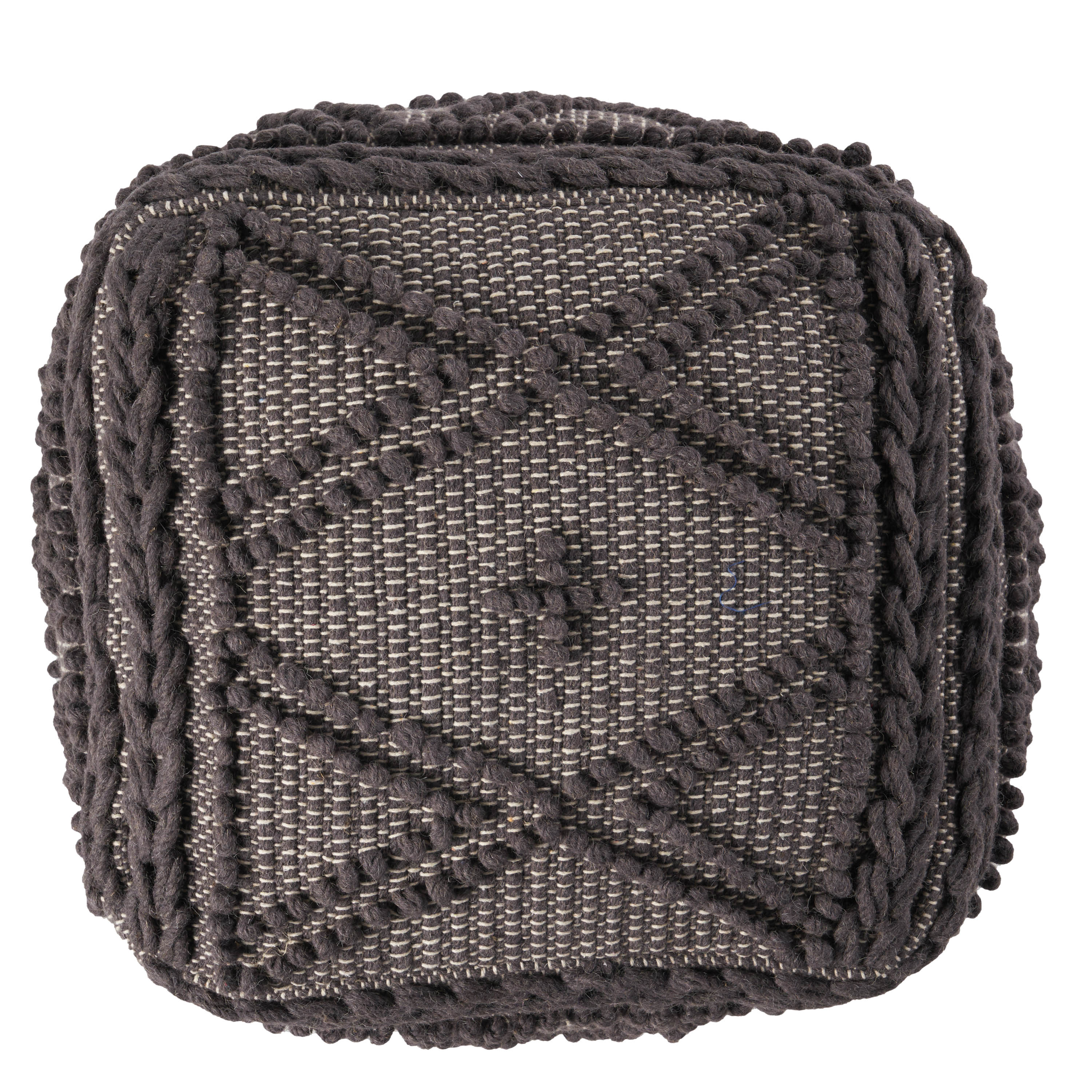 Truda Boho Handcrafted Fabric Pouf - furnishings