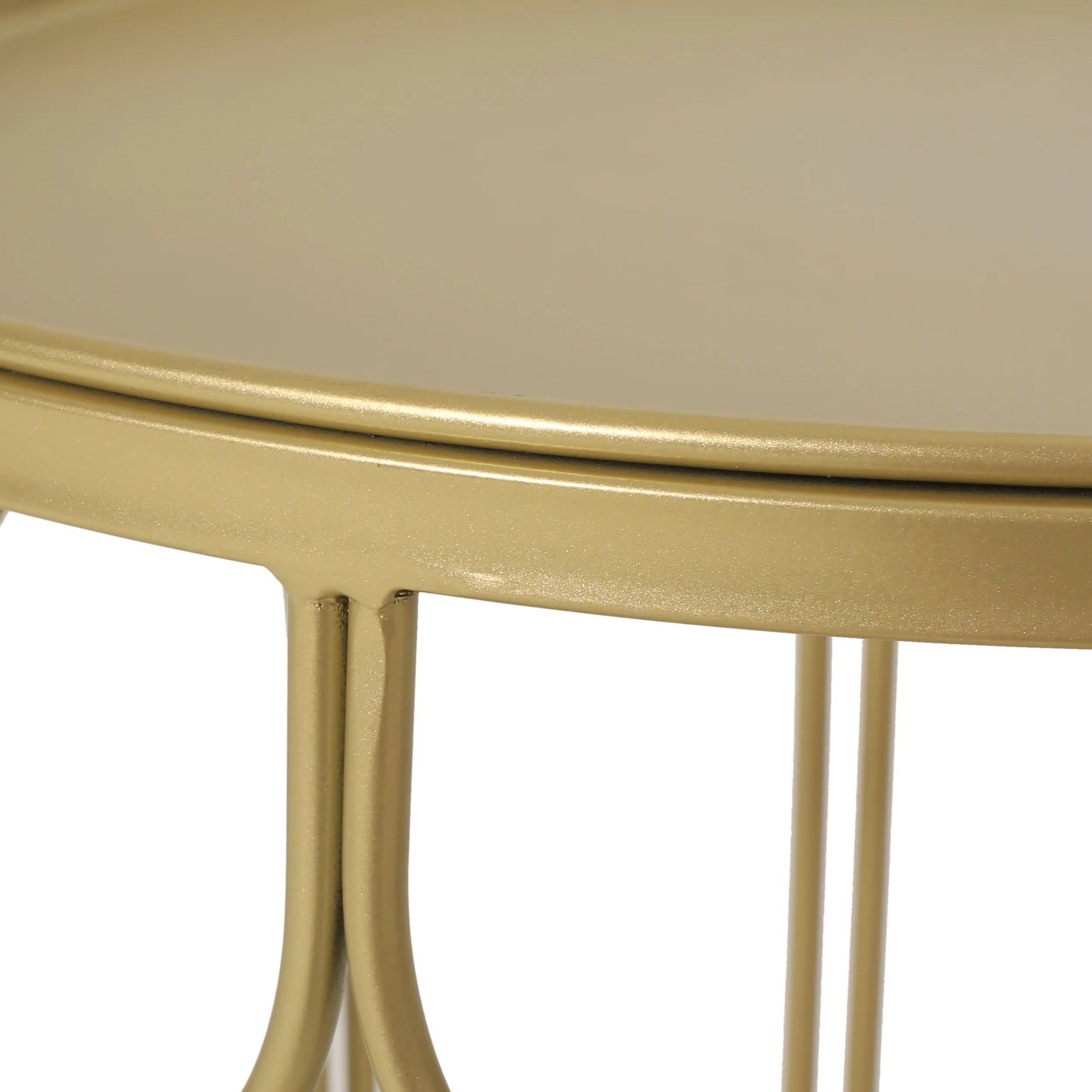 Tamarisk Modern Glam End Table, Champagne Gold - furnishings