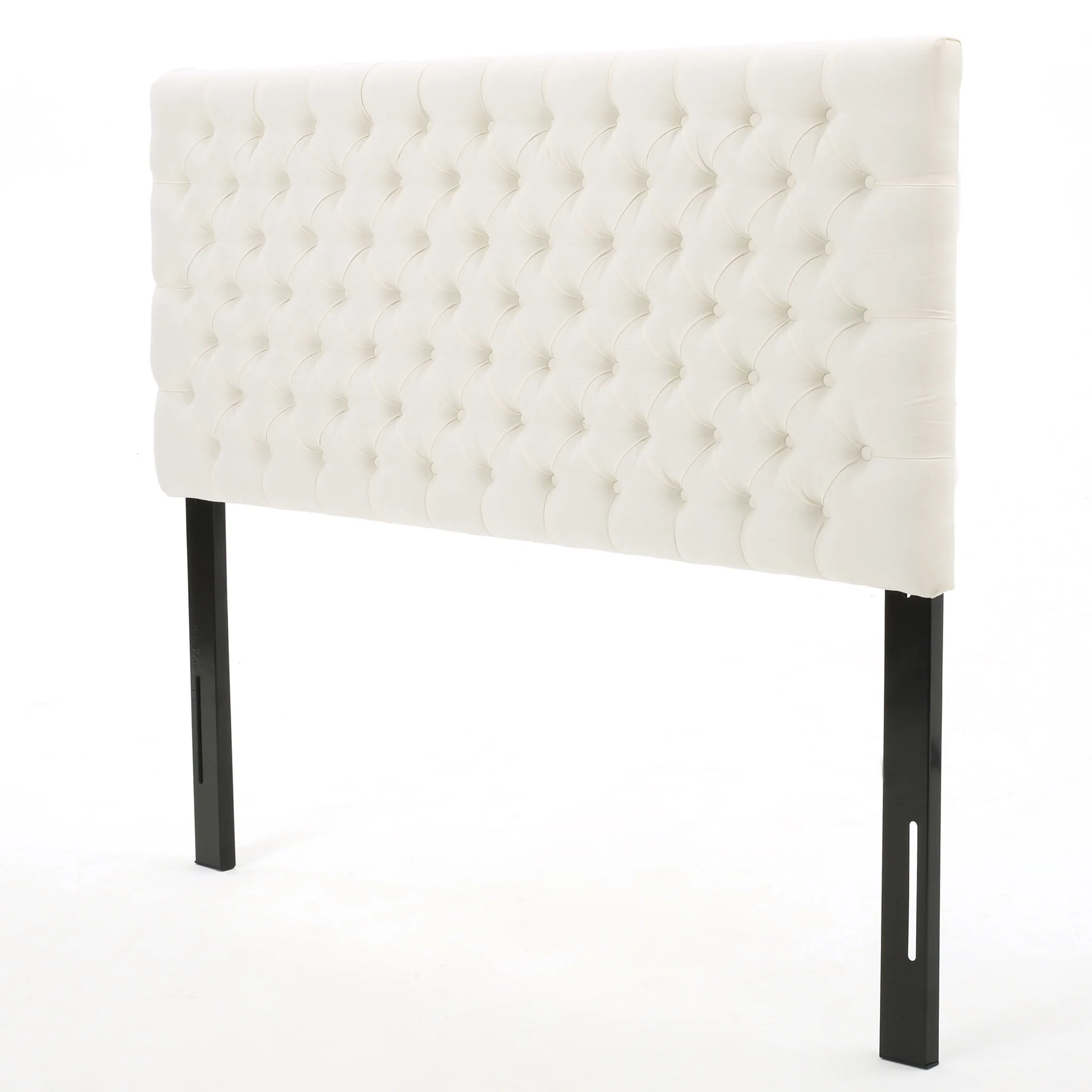 Brunet Contemporary Button Tufted Fabric Queen/Full Headboard - furnishings