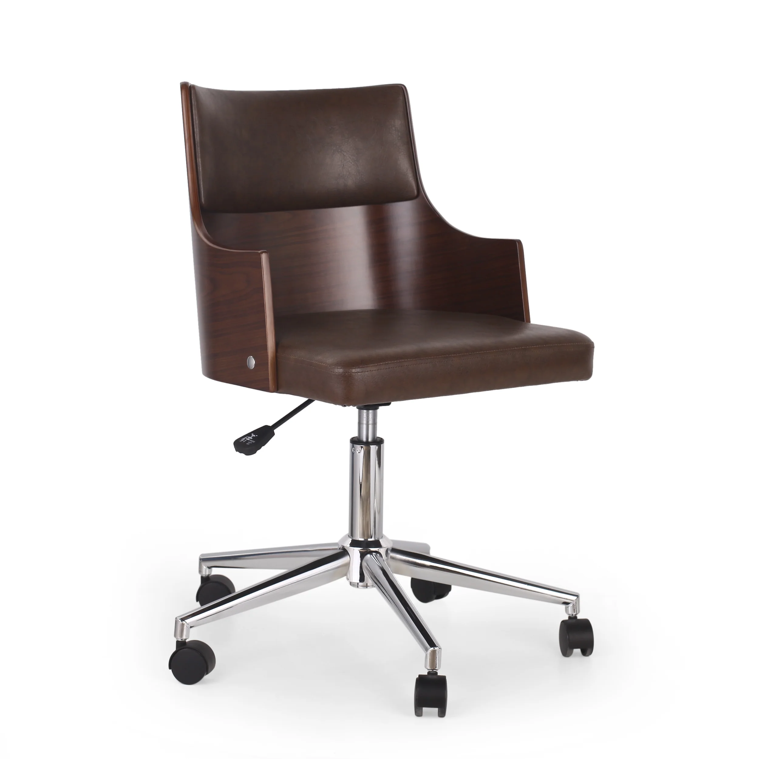 Arvilla Mid-Century Modern Upholstered Swivel Office Chair - furnishings