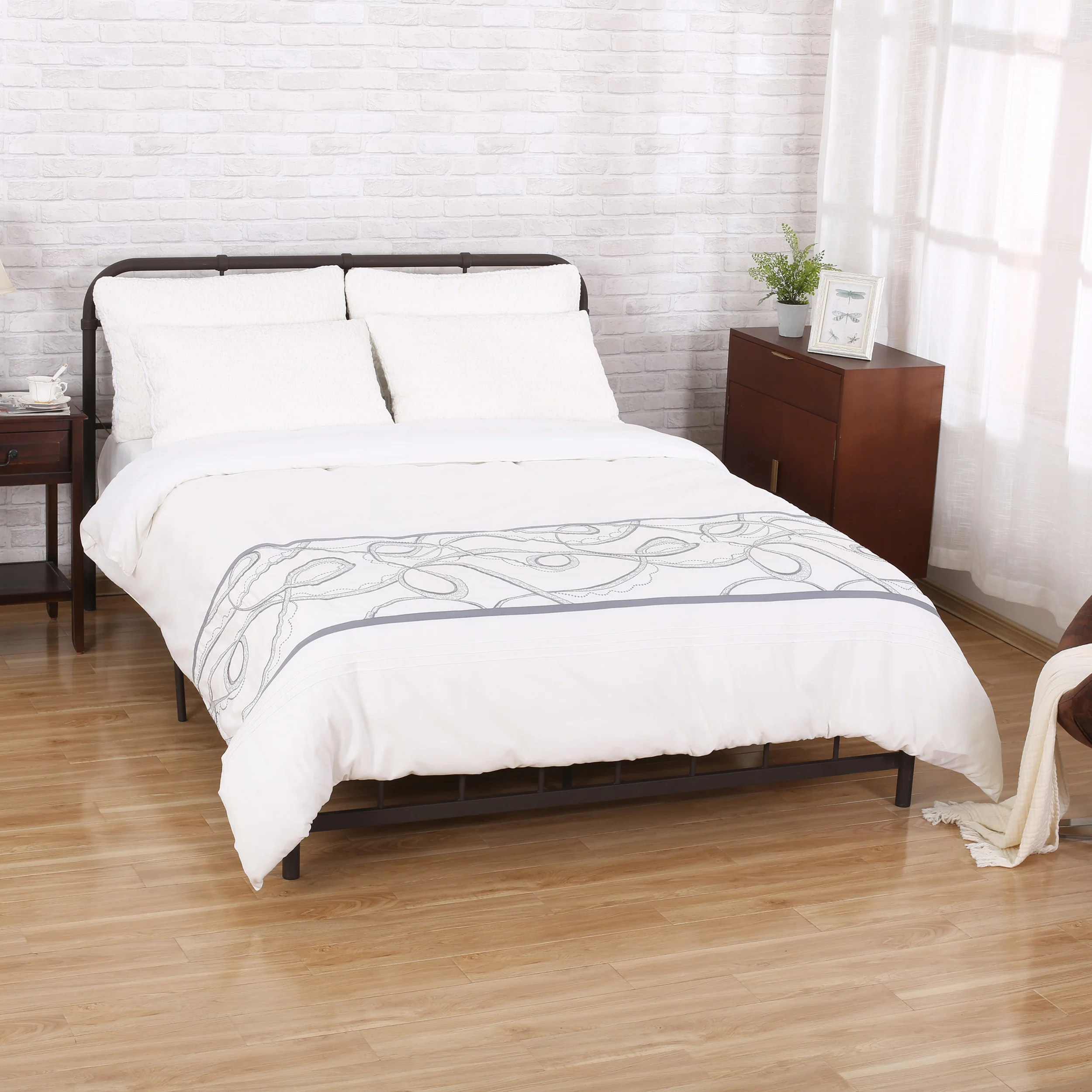 Charli Queen Size Fabric Duvet Cover - furnishings