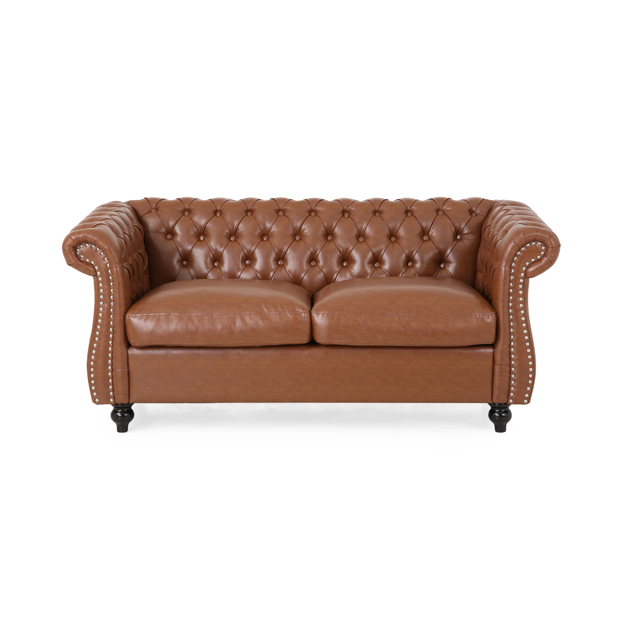 Madelena Traditional Chesterfield Loveseat - furnishings