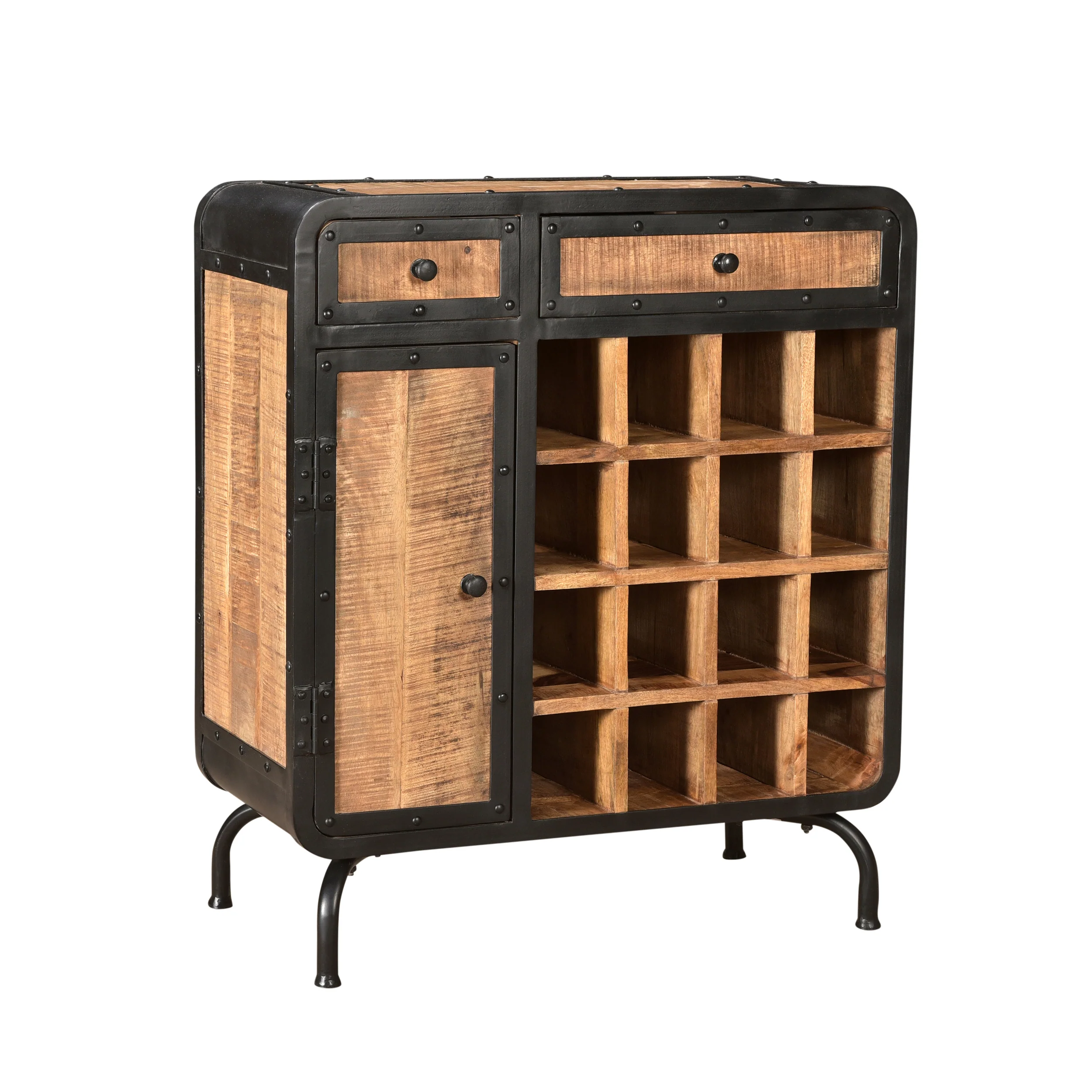 Spring Industrial Design Wine Rack Bar Cabinet - furnishings