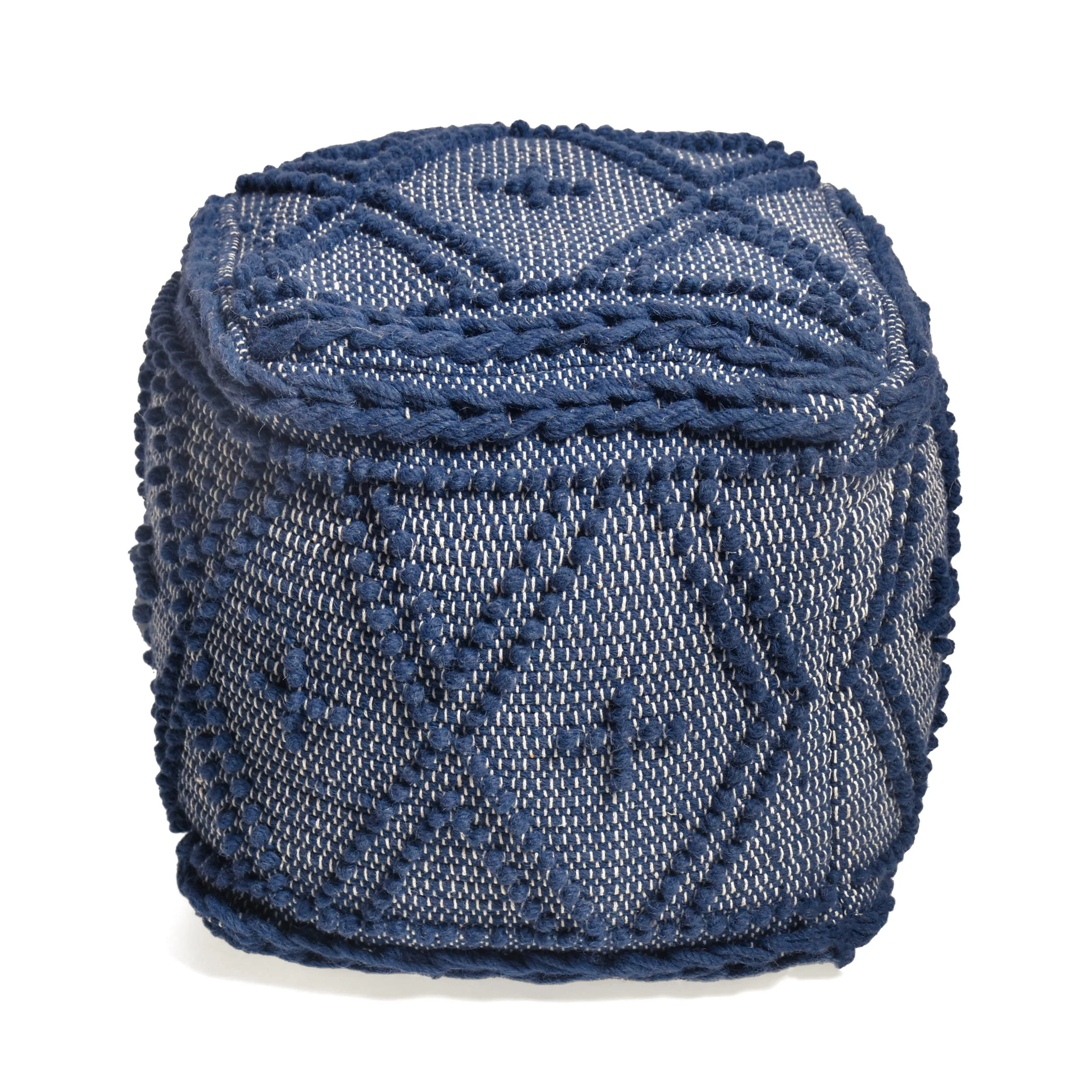 Truda Boho Handcrafted Fabric Pouf - furnishings