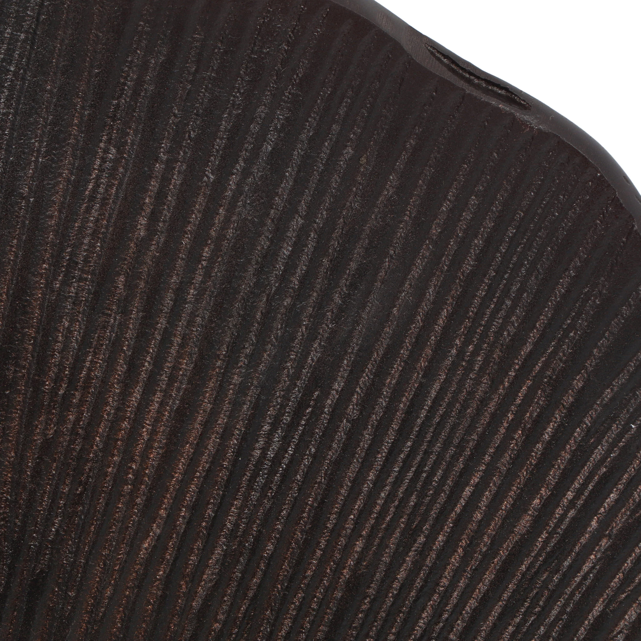 Bexley Modern Handcrafted Aluminum Frond Leaf Side Table, Raw Bronze - furnishings