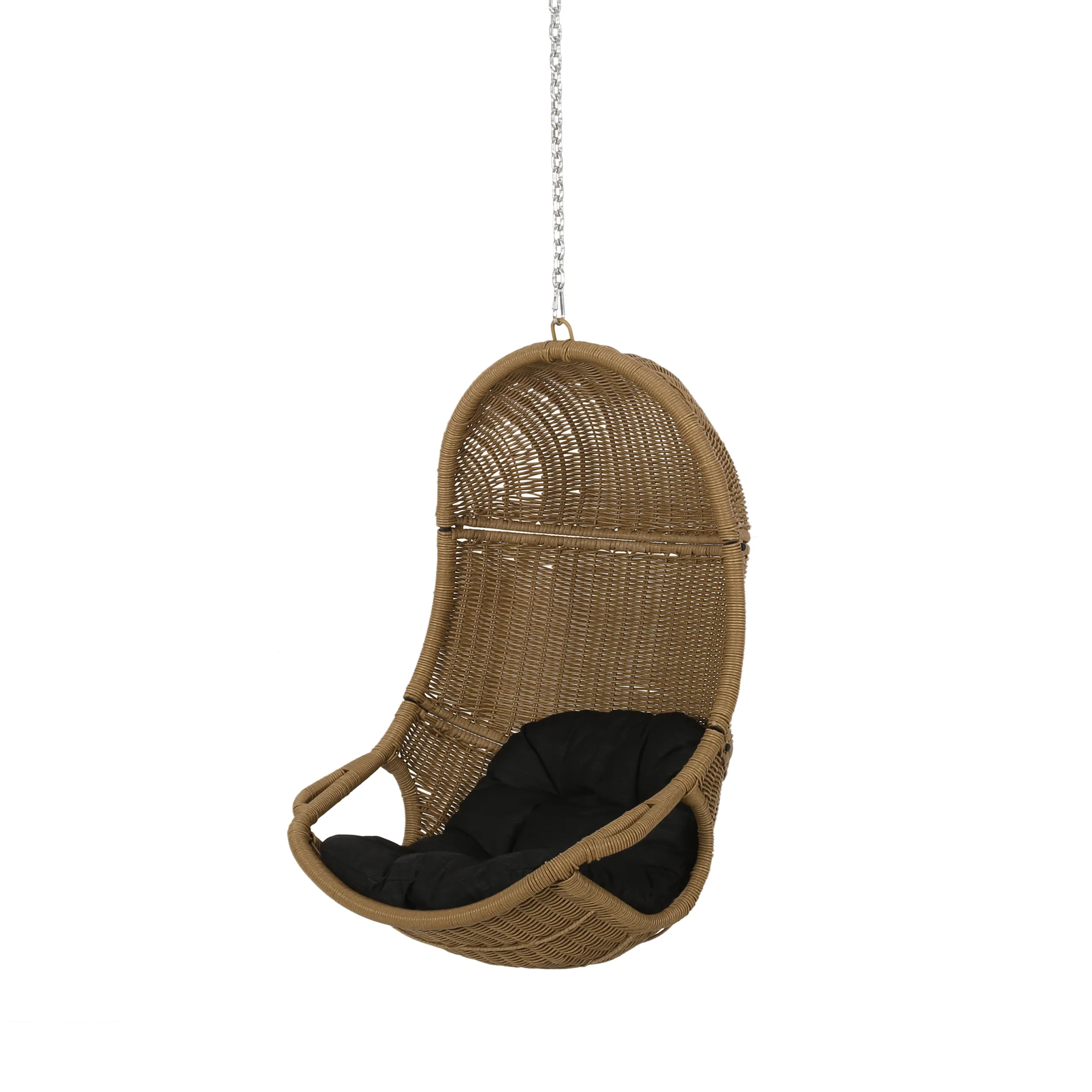 Berrien Orville Outdoor/Indoor Wicker Hanging Nest Chair (No Stand) - furnishings