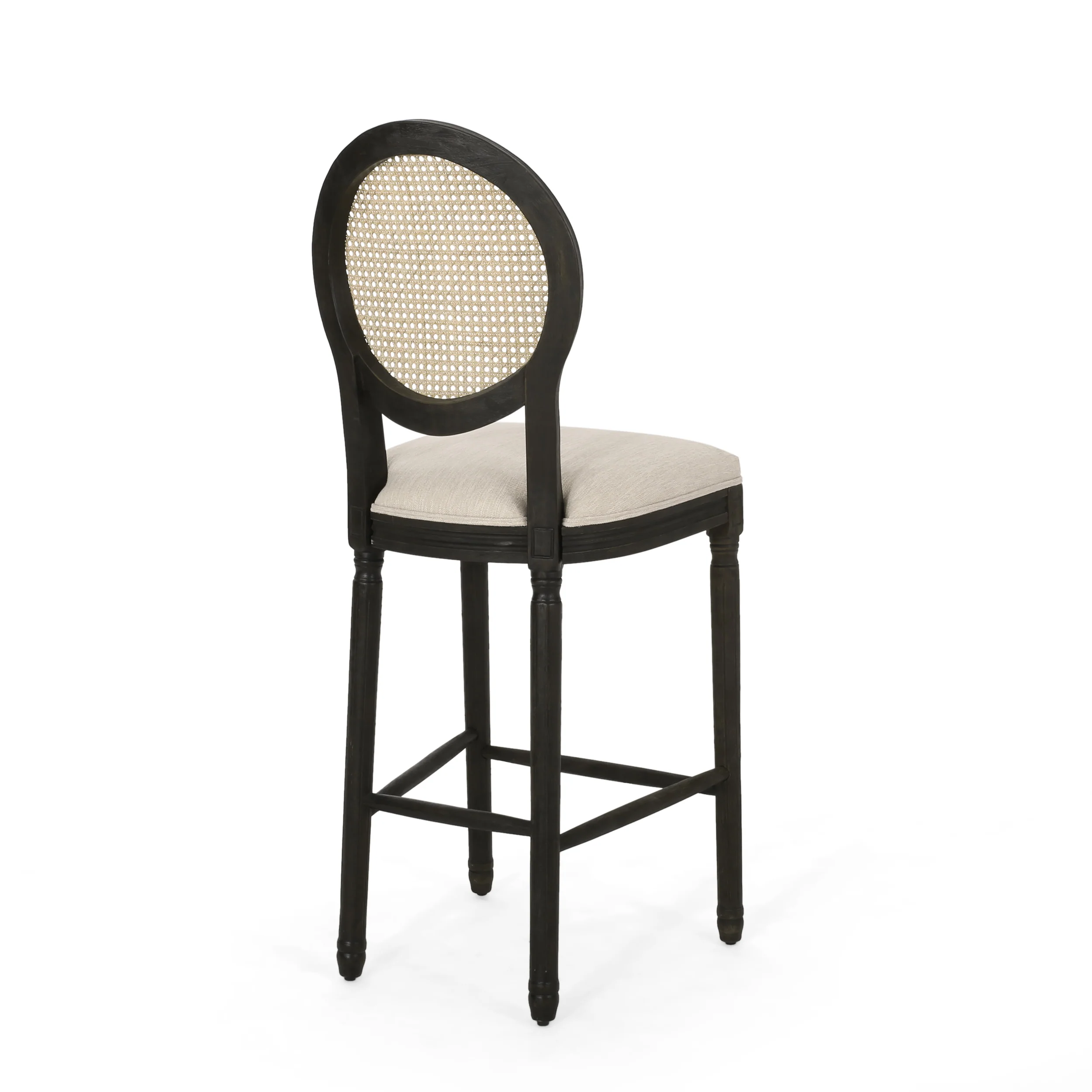 Towner French Country Wooden Barstools with Upholstered Seating (Set of 2) - furnishings