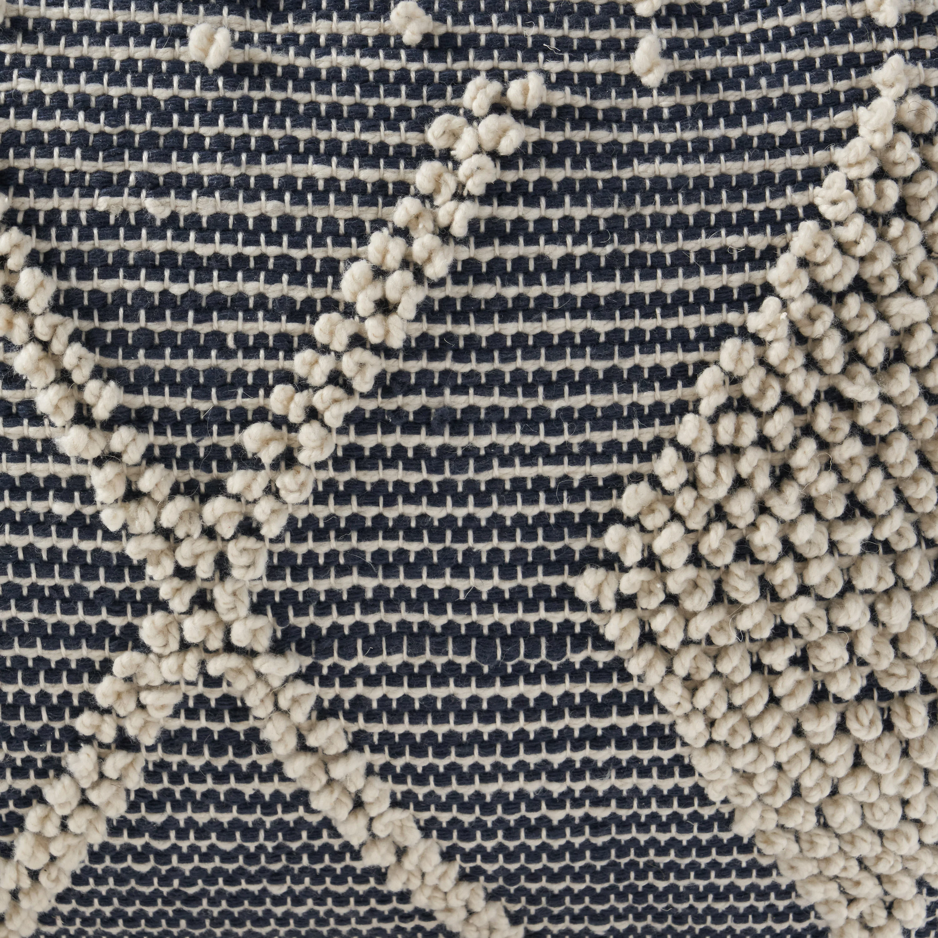 Dereka Contemporary Handcrafted Faux Yarn Pouf - furnishings
