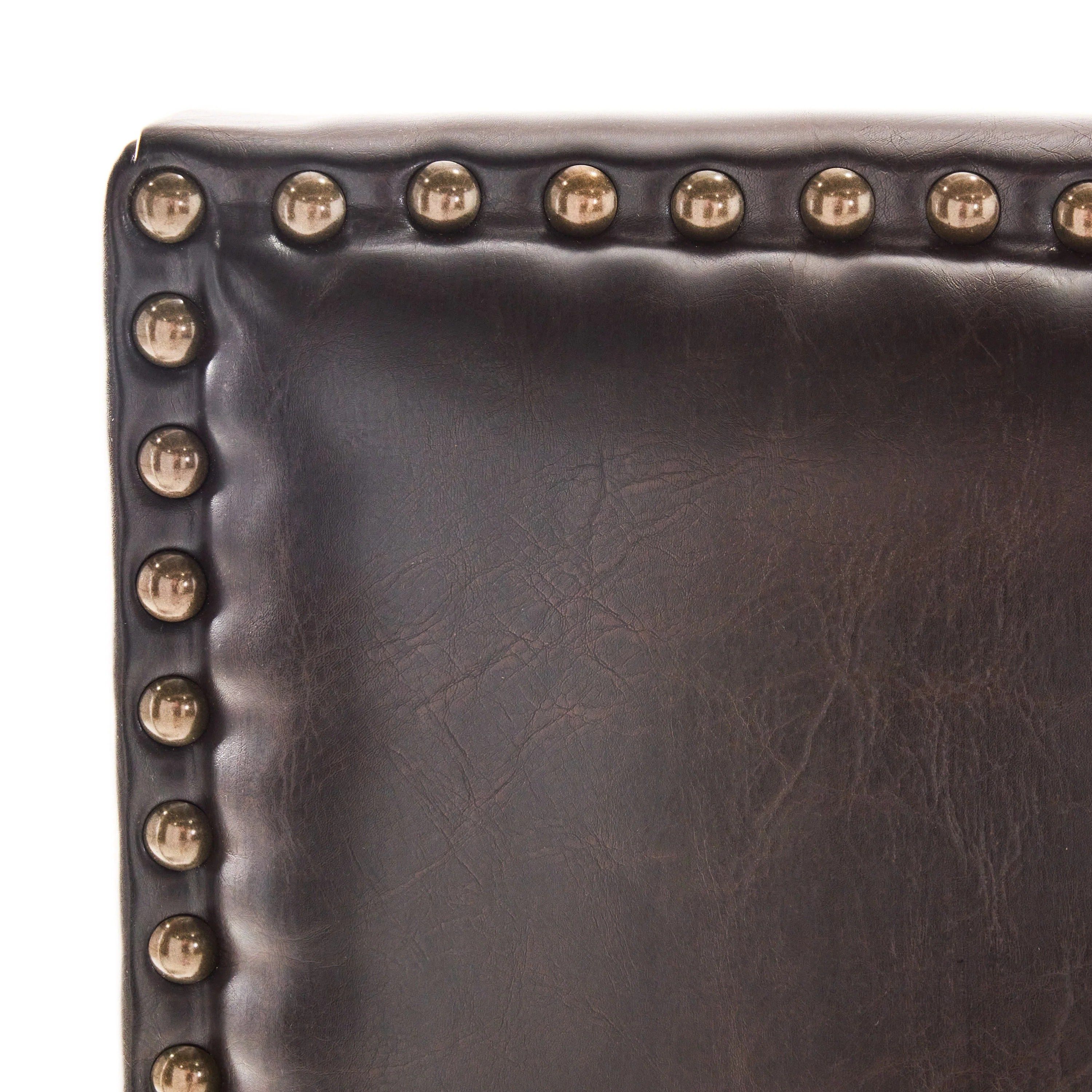 Alonzo Queen to Full Sized Brown Leather Headboard - furnishings