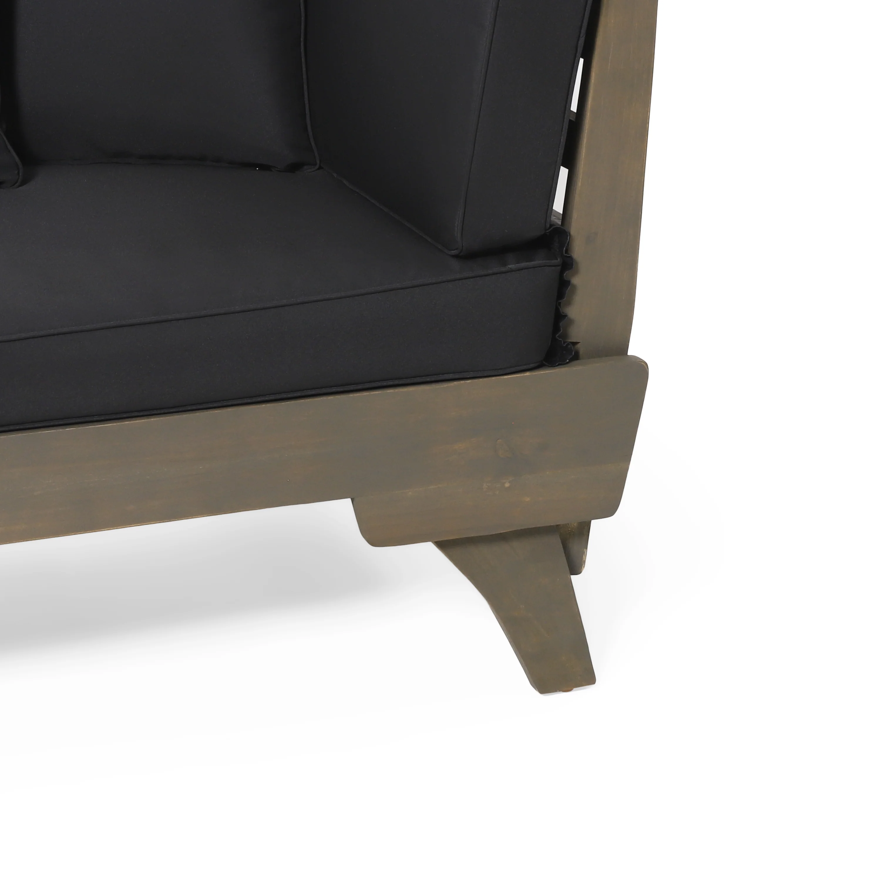 Othello Outdoor Acacia Wood Expandable Daybed with Water Resistant Cushions - furnishings