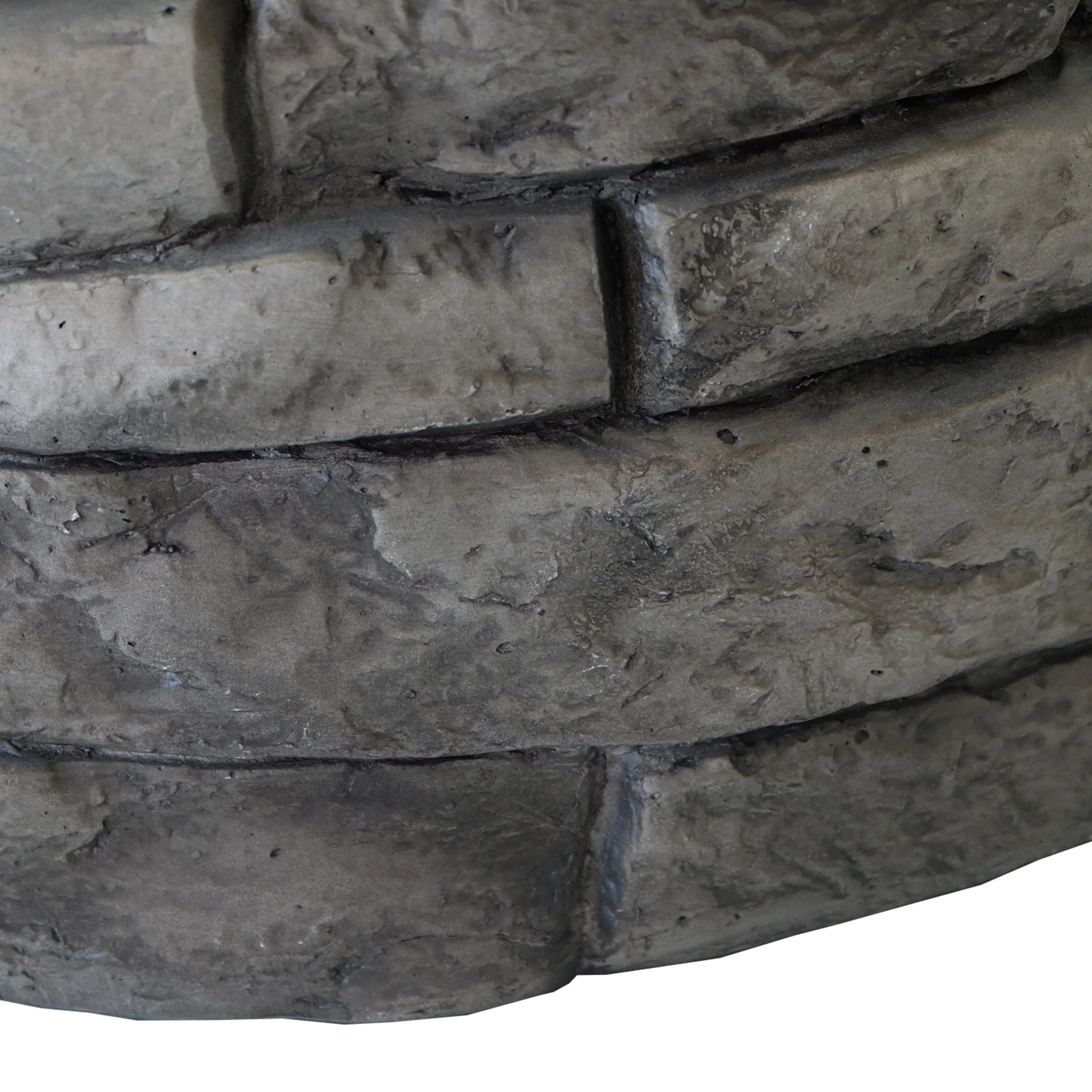 Altta Outdoor Gray Circular Fire Pit - 40,000 BTU - furnishings