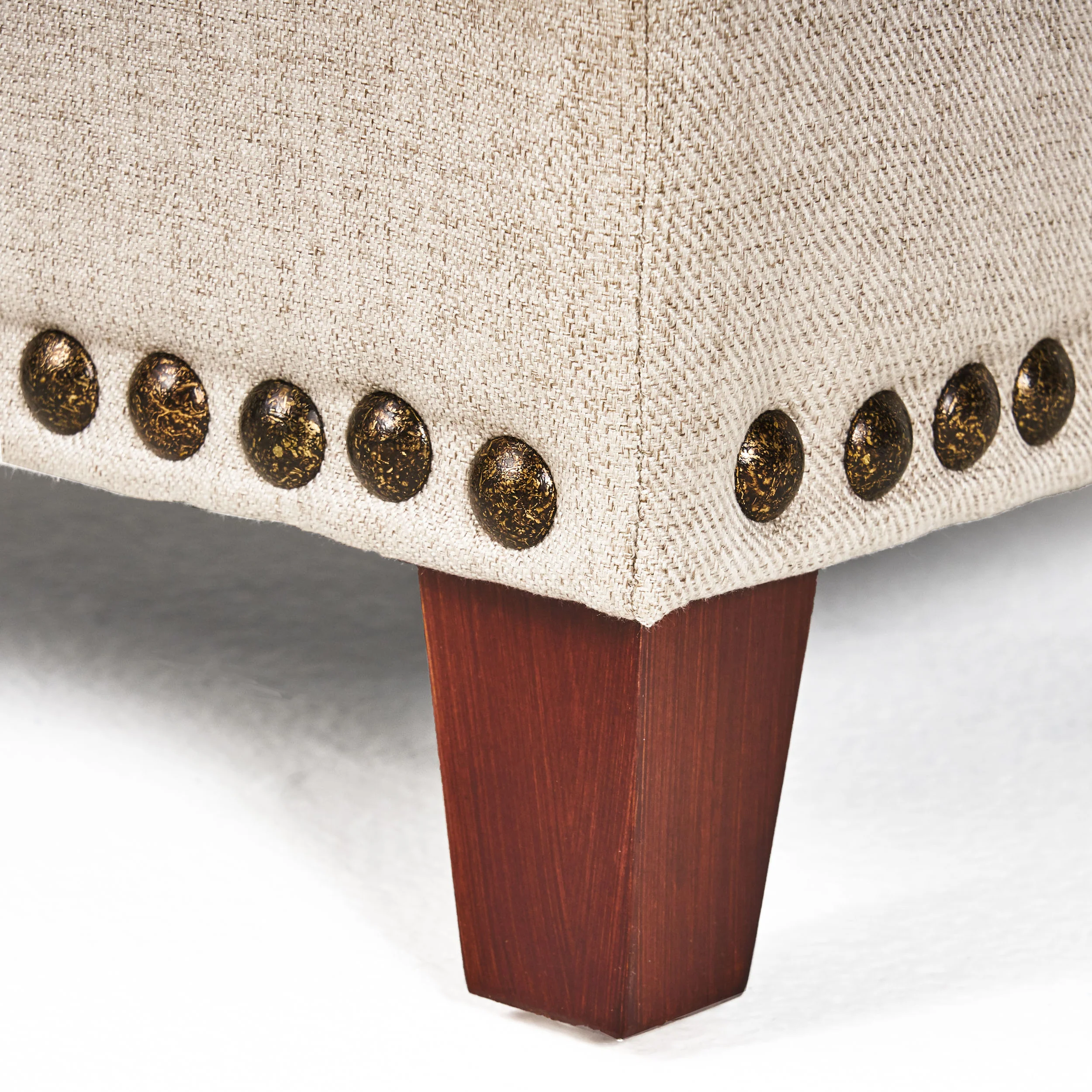 Gisele Tufted Beige Fabric Rectangle Storage Ottoman Bench - furnishings