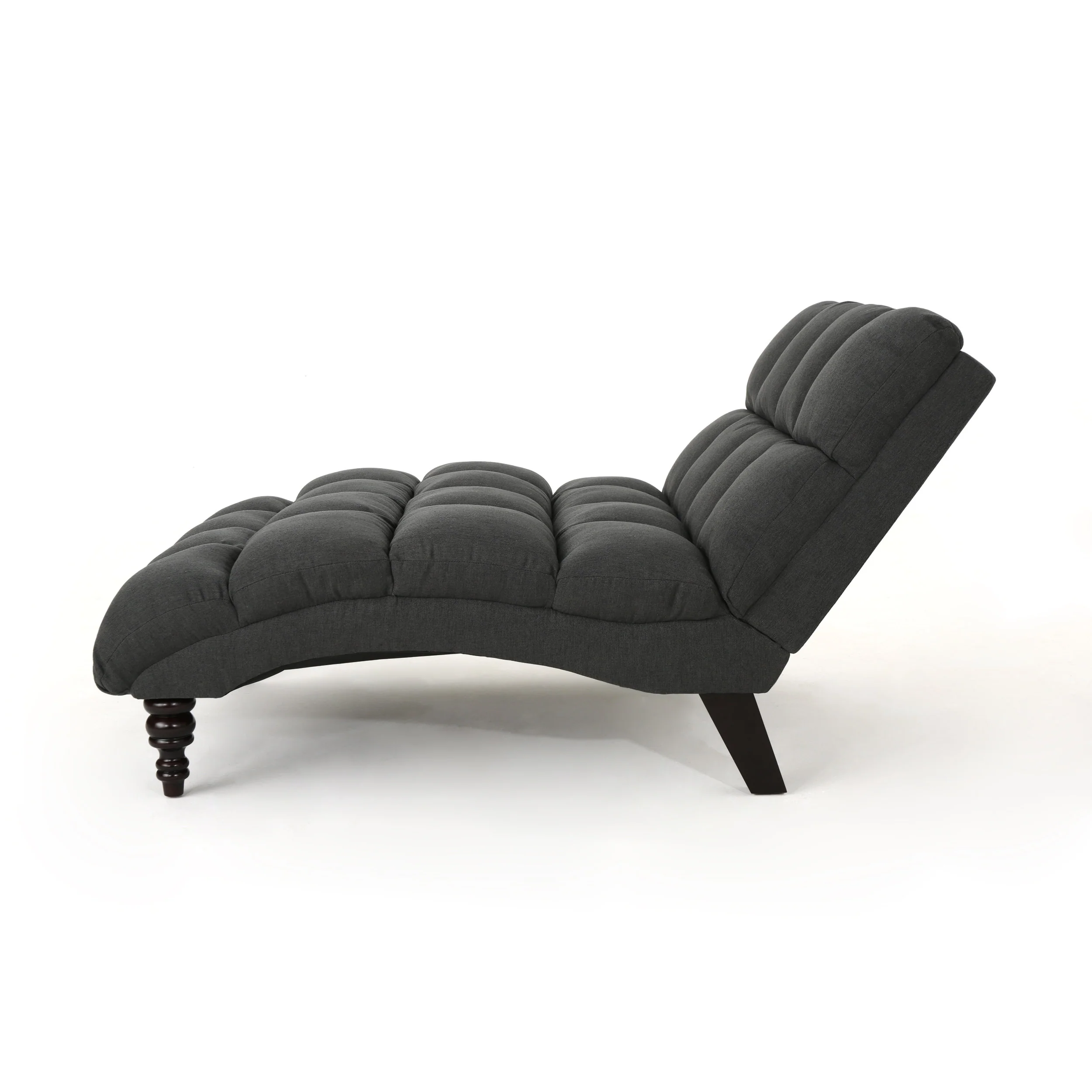 Olympia Modern Tufted Fabric Double Chaise Lounge - furnishings