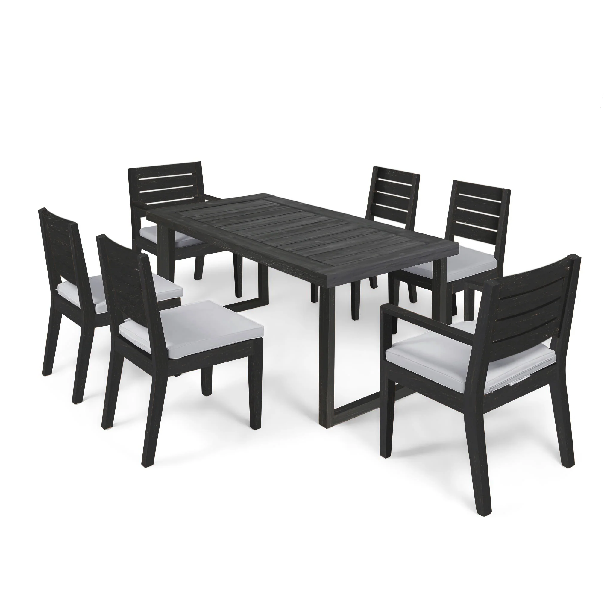 Kemp Outdoor 6-Seater Acacia Wood Dining Set - furnishings