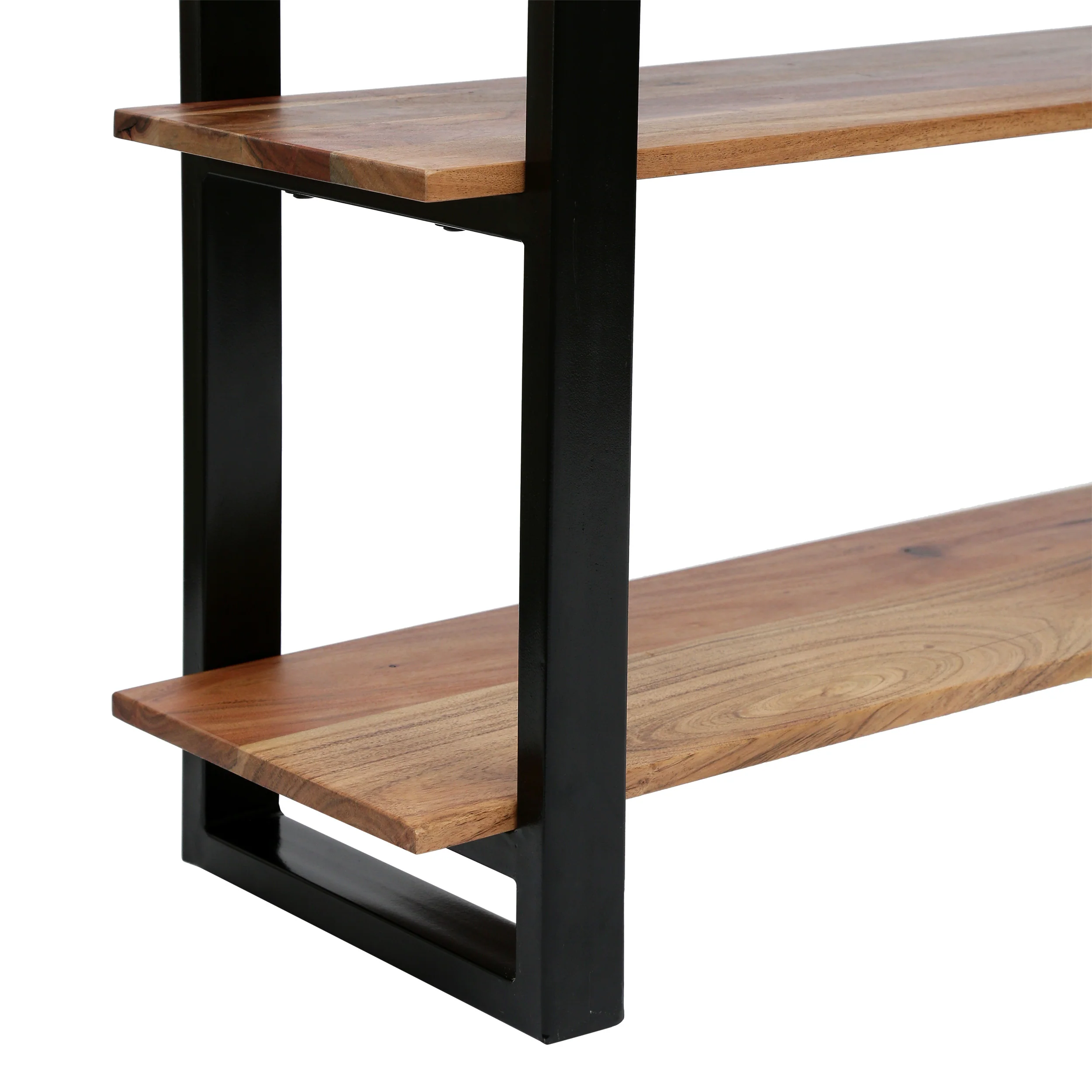 Canaan Handcrafted Modern Industrial Acacia Wood Media Console Table - furnishings