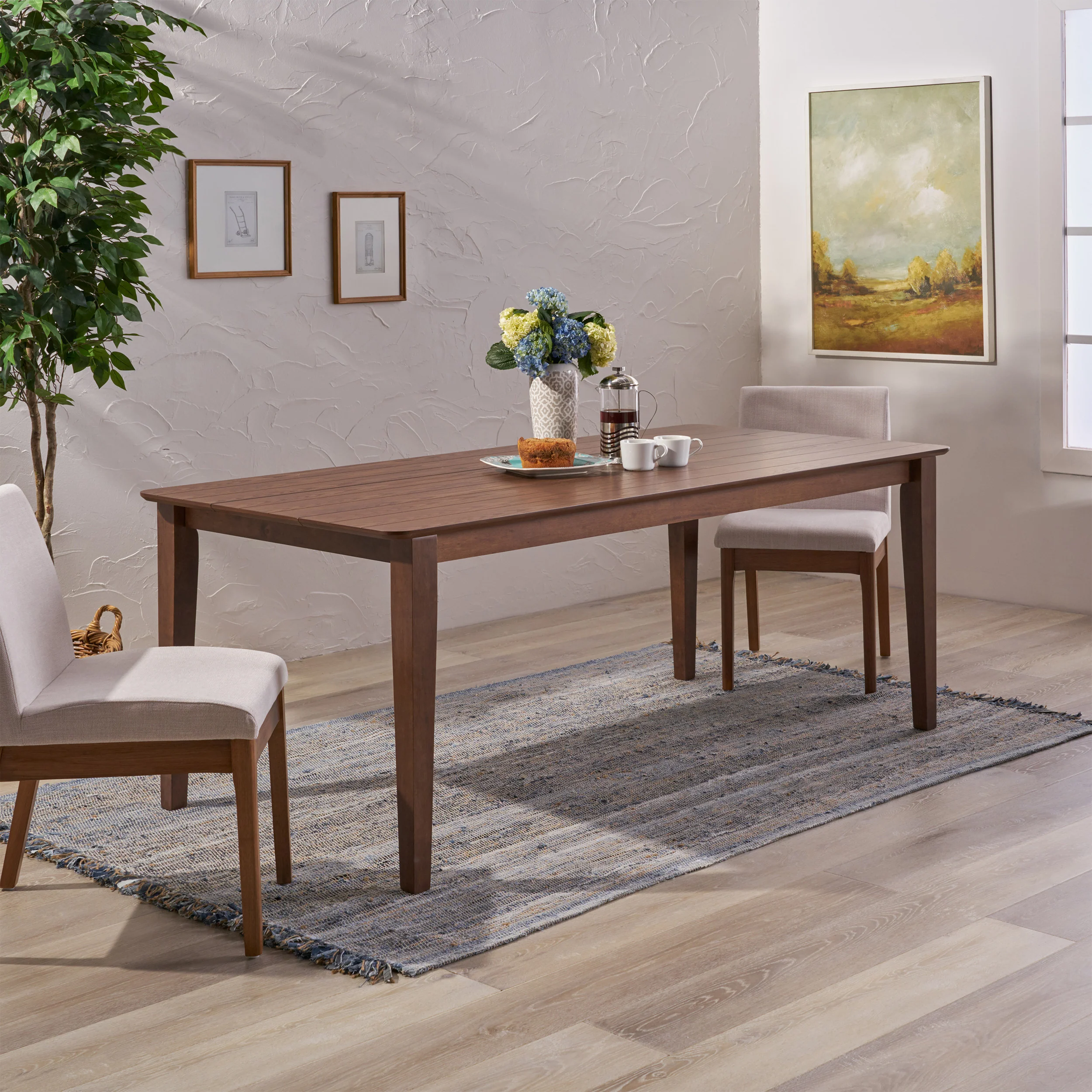 Duluth Rustic Wooden Rectangular Dining Table - furnishings