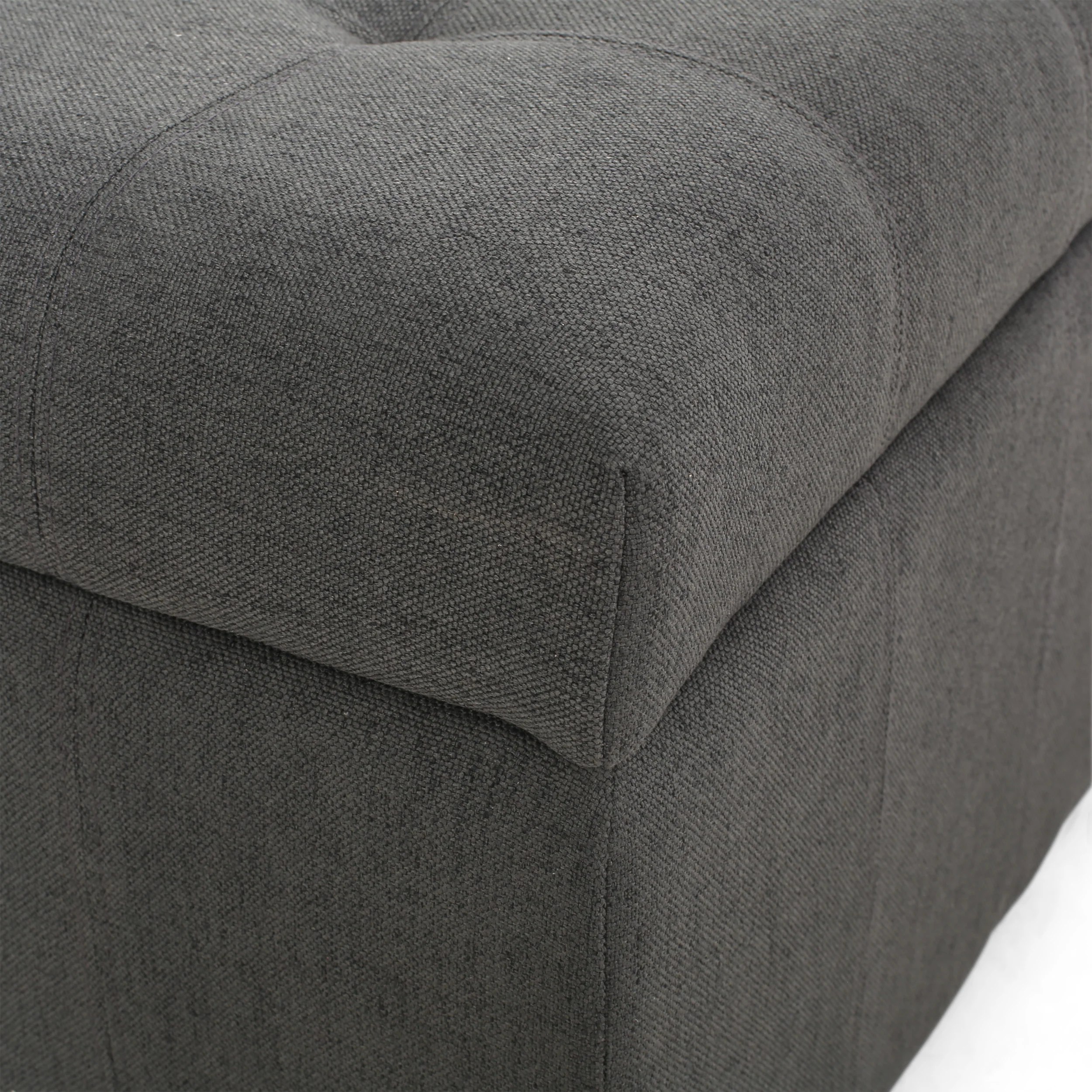 Piogor Contemporary Tufted Fabric Storage Ottoman - furnishings