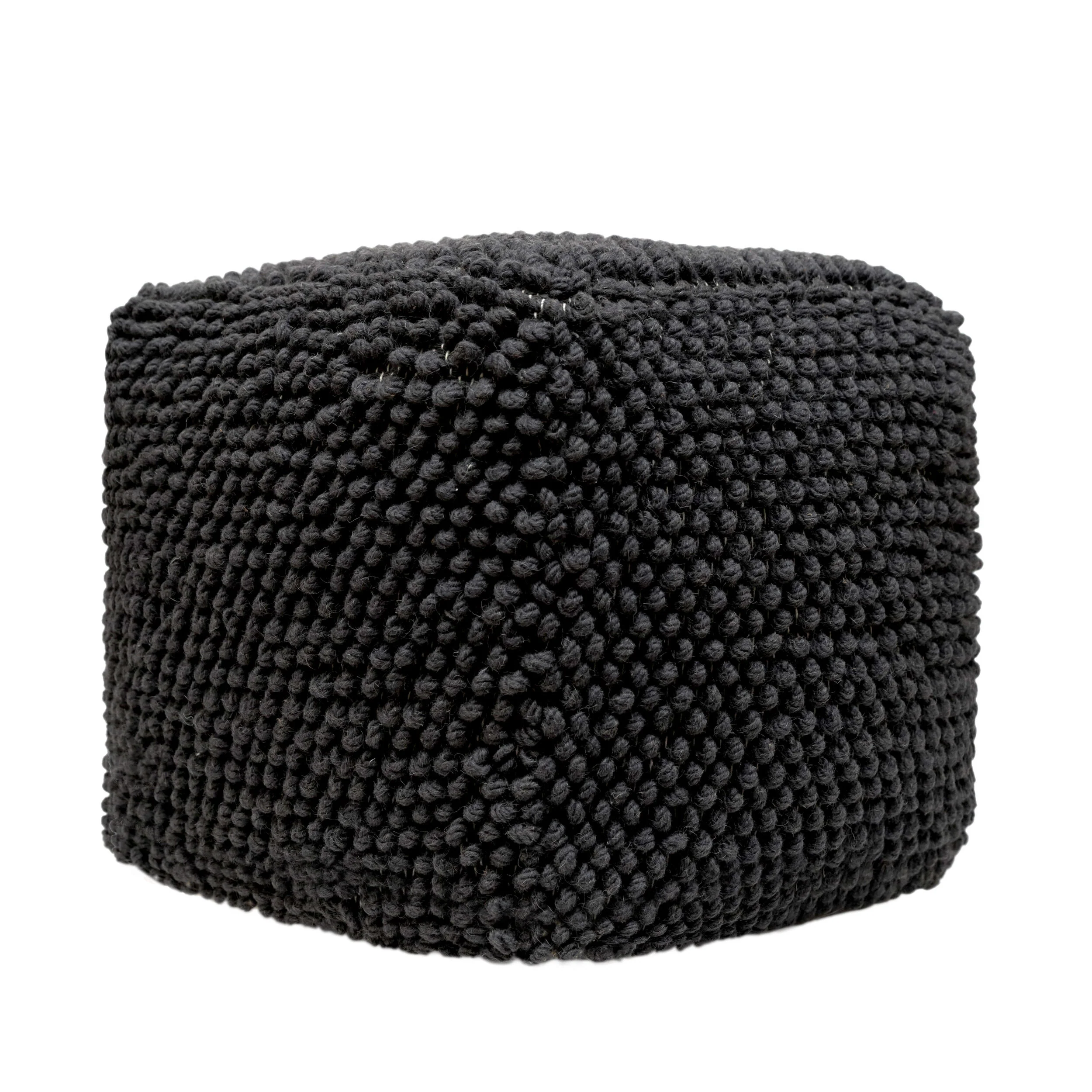 Devries Boho Handcrafted Tufted Fabric Cube Pouf - furnishings