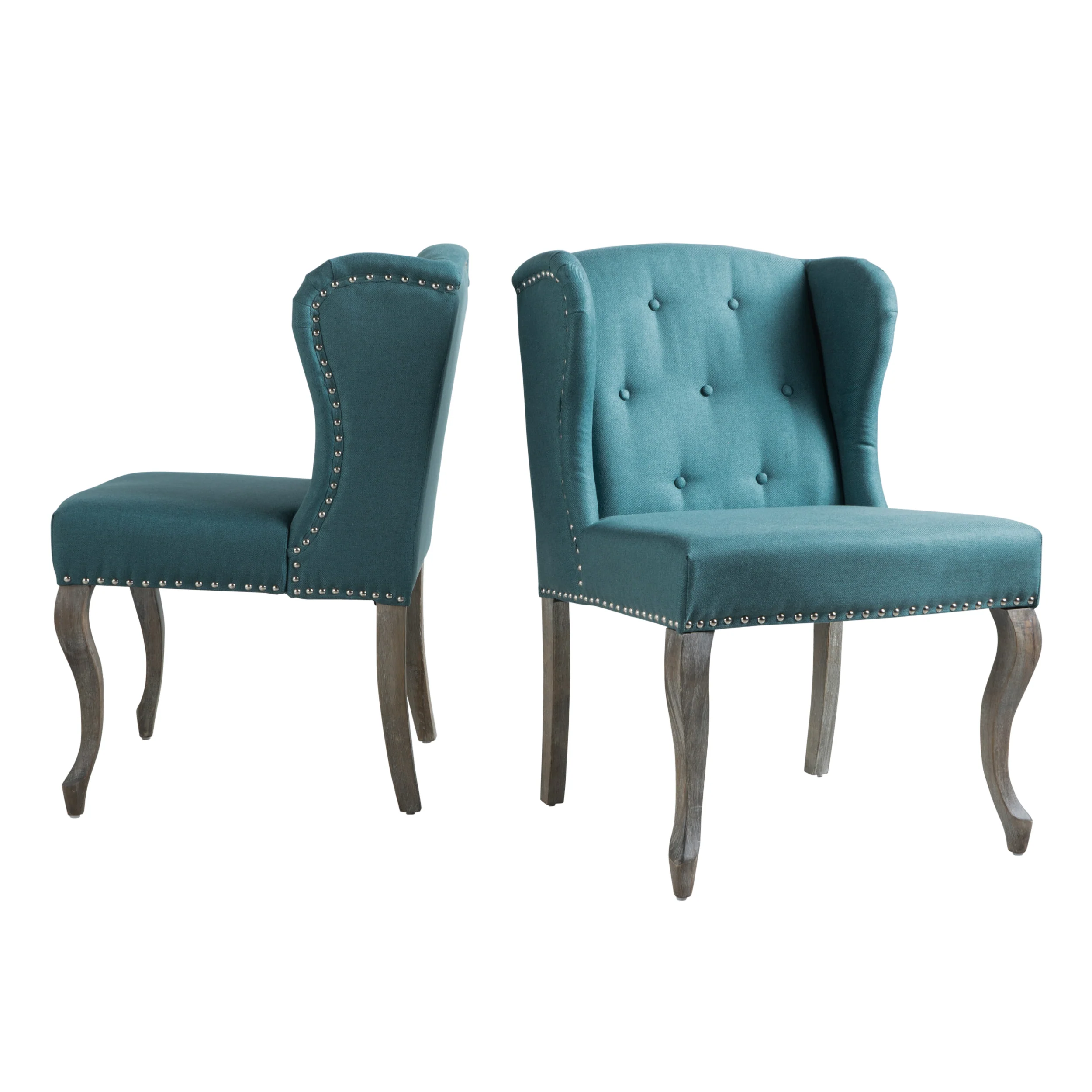Asheville Modern Fabric Wingback Chair (Set of 2) - furnishings